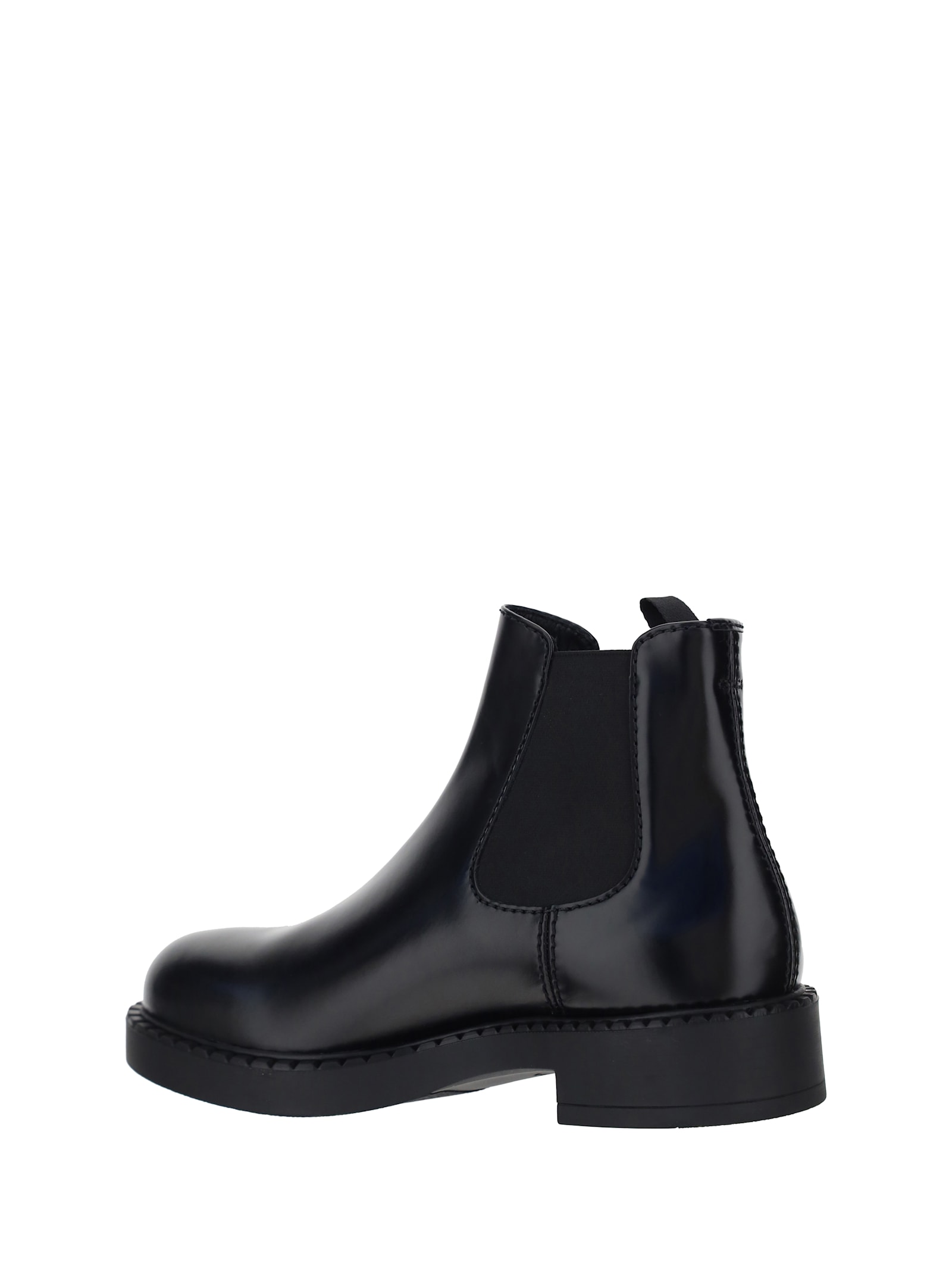 Shop Prada Chocolate Boots In Nero