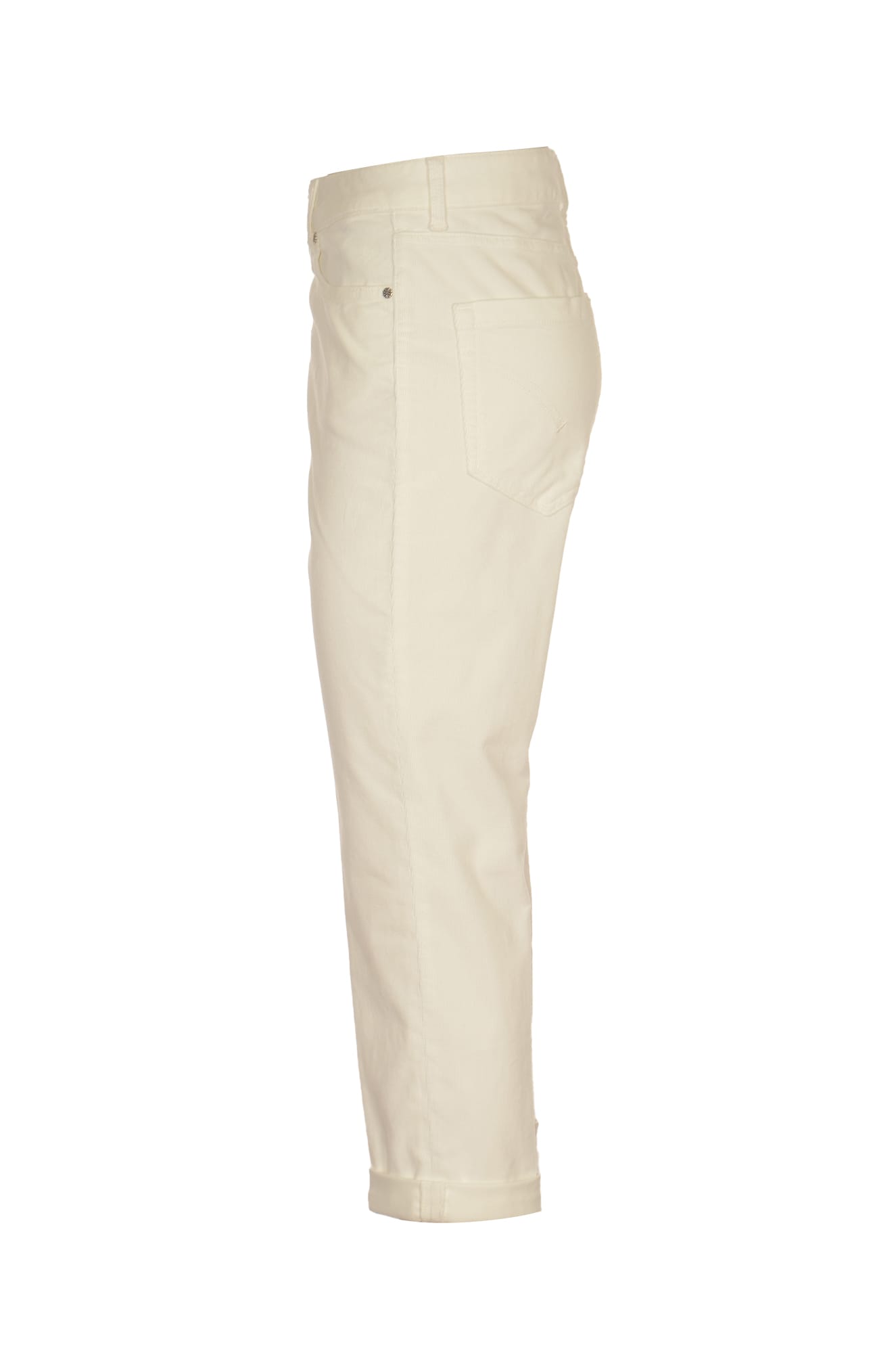 Shop Dondup Button-fitted Jeans In White