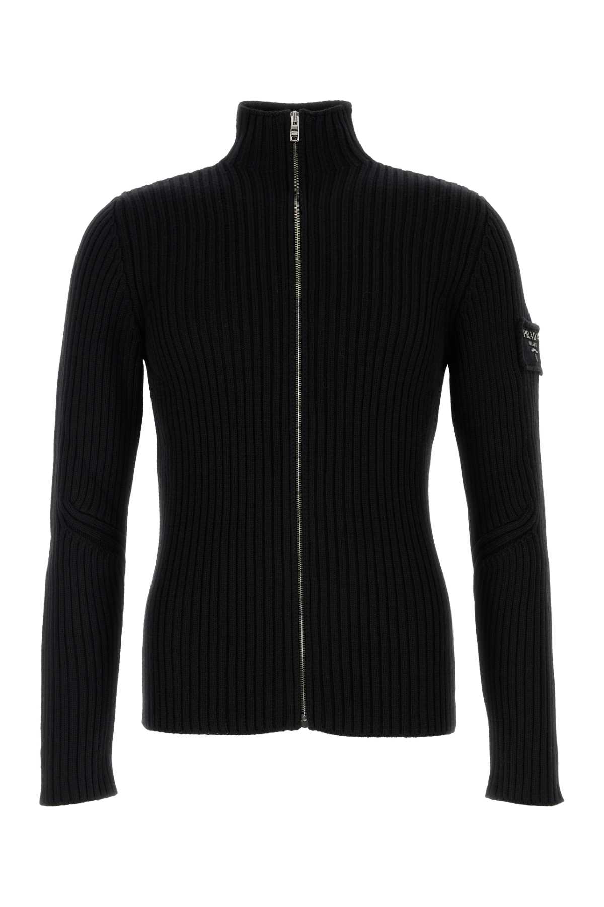 Prada Black Wool Cardigan