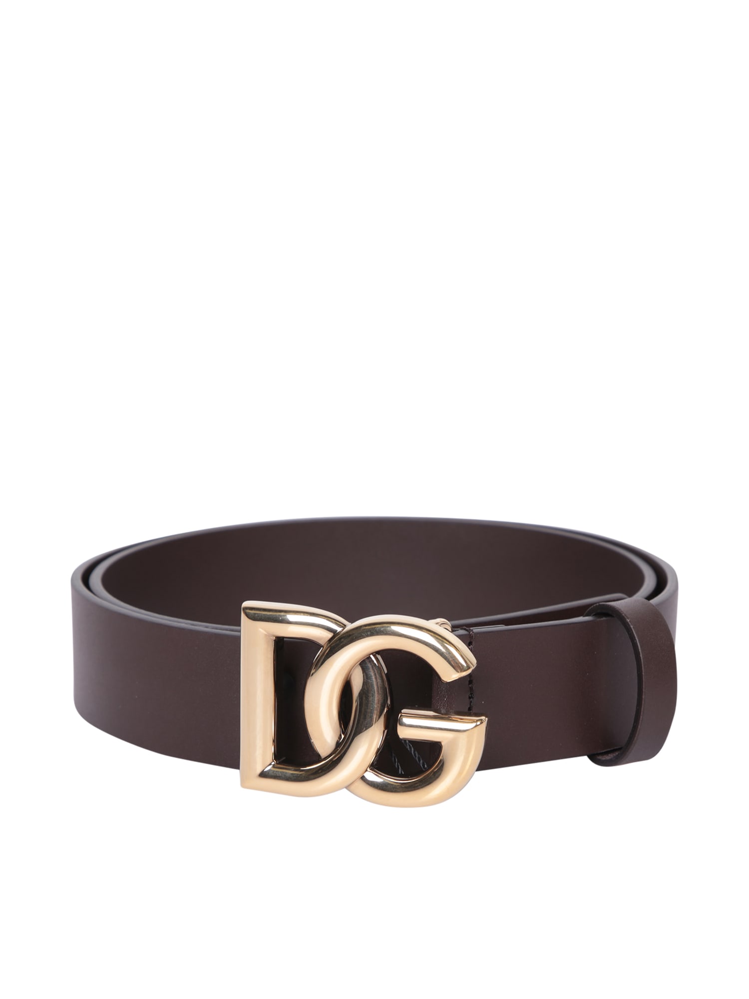 Shop Dolce & Gabbana Branded Belt In Brown