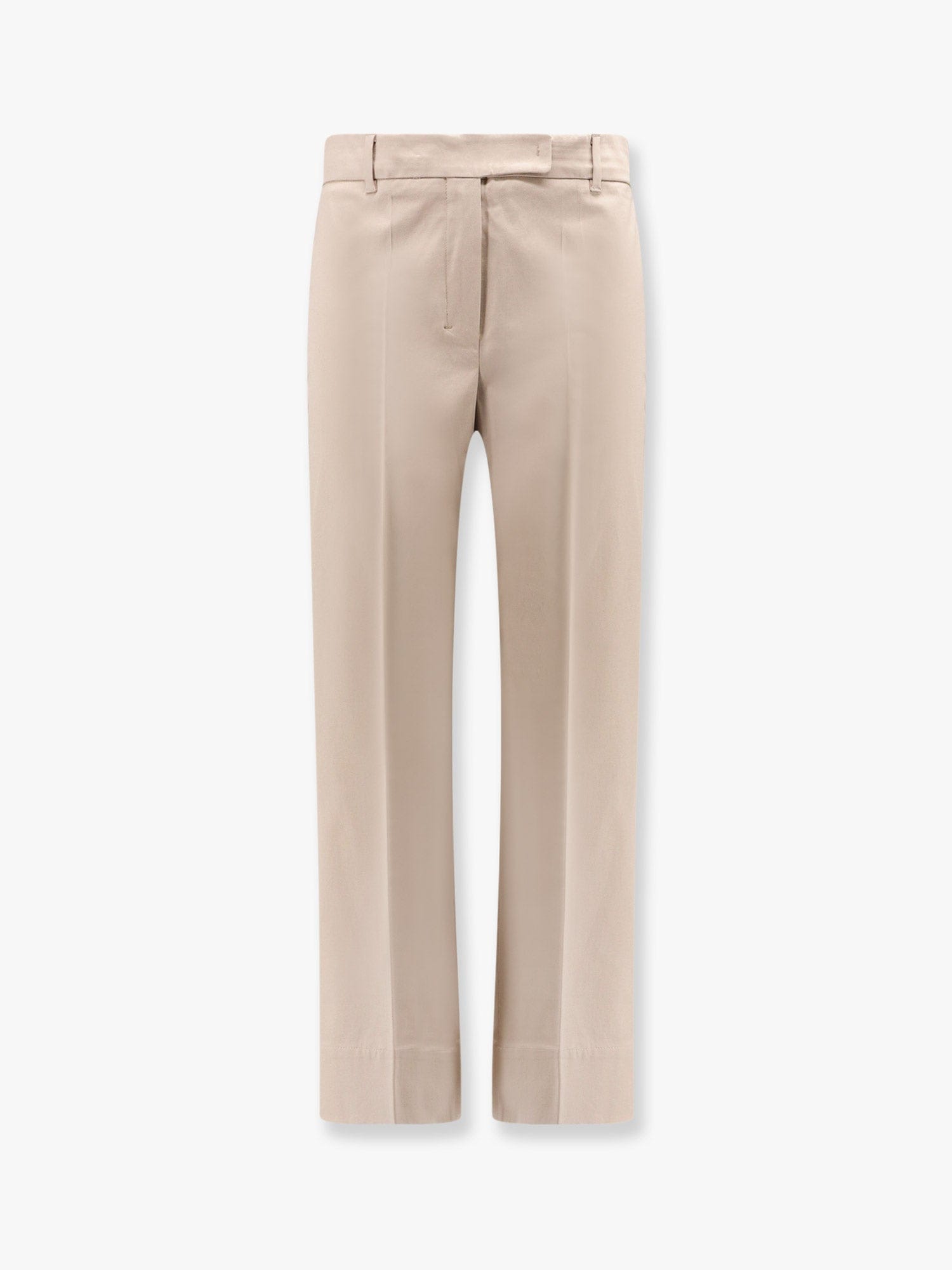 S Max Mara Felice Stretch Cotton Trouser In Beige