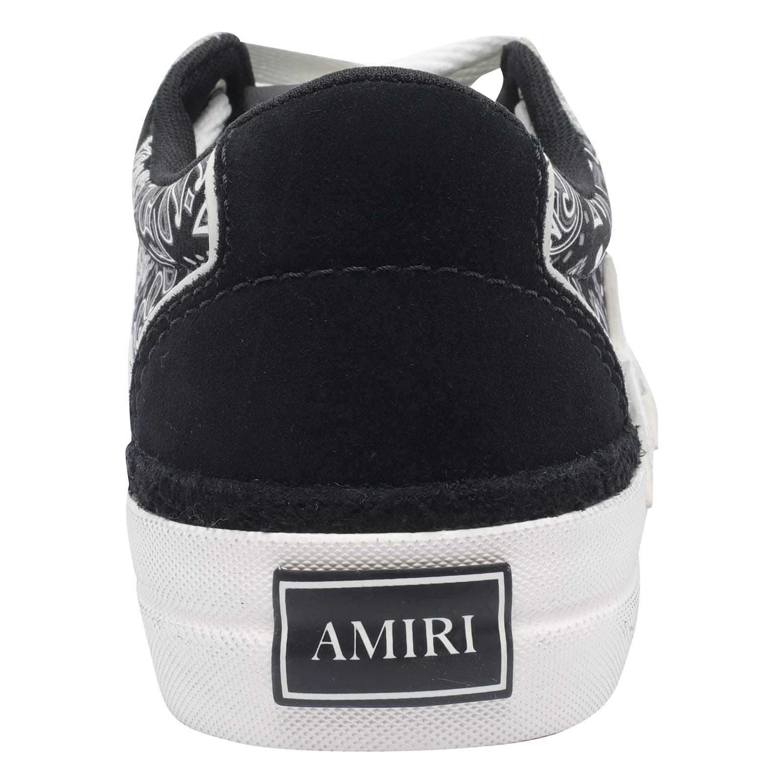 Amiri Sunset Skate Paisley-printed Suede Sneakers In Black