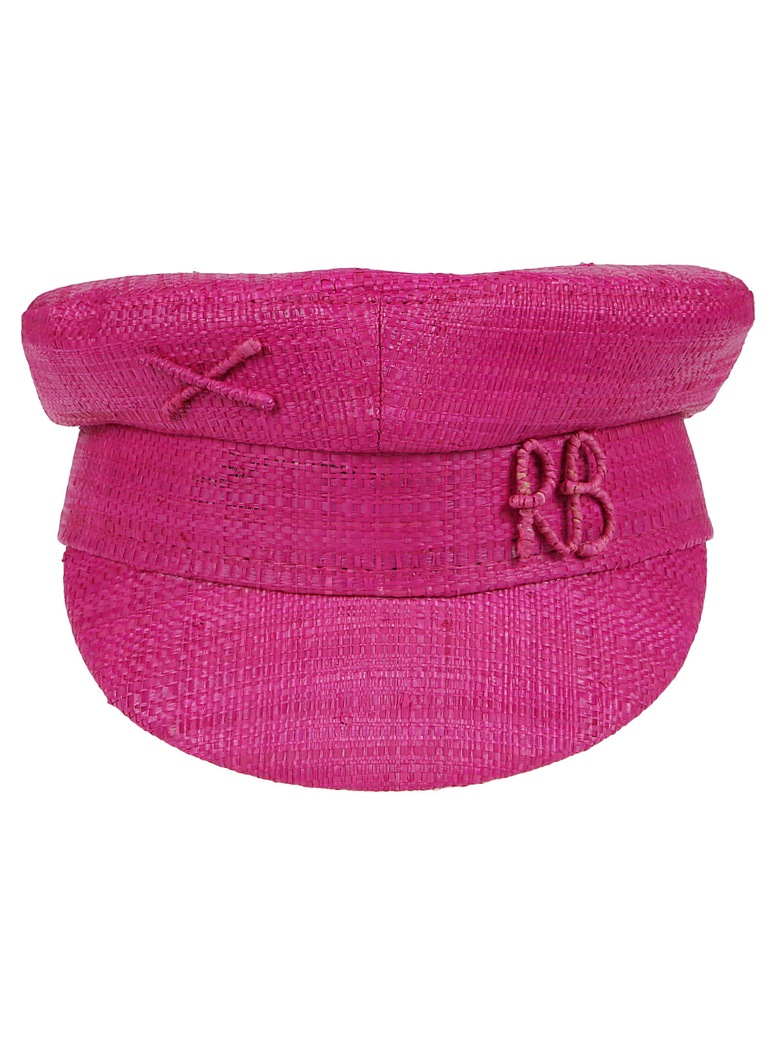 Ruslan Baginskiy Straw Baker-boy Cap In Fuchsia
