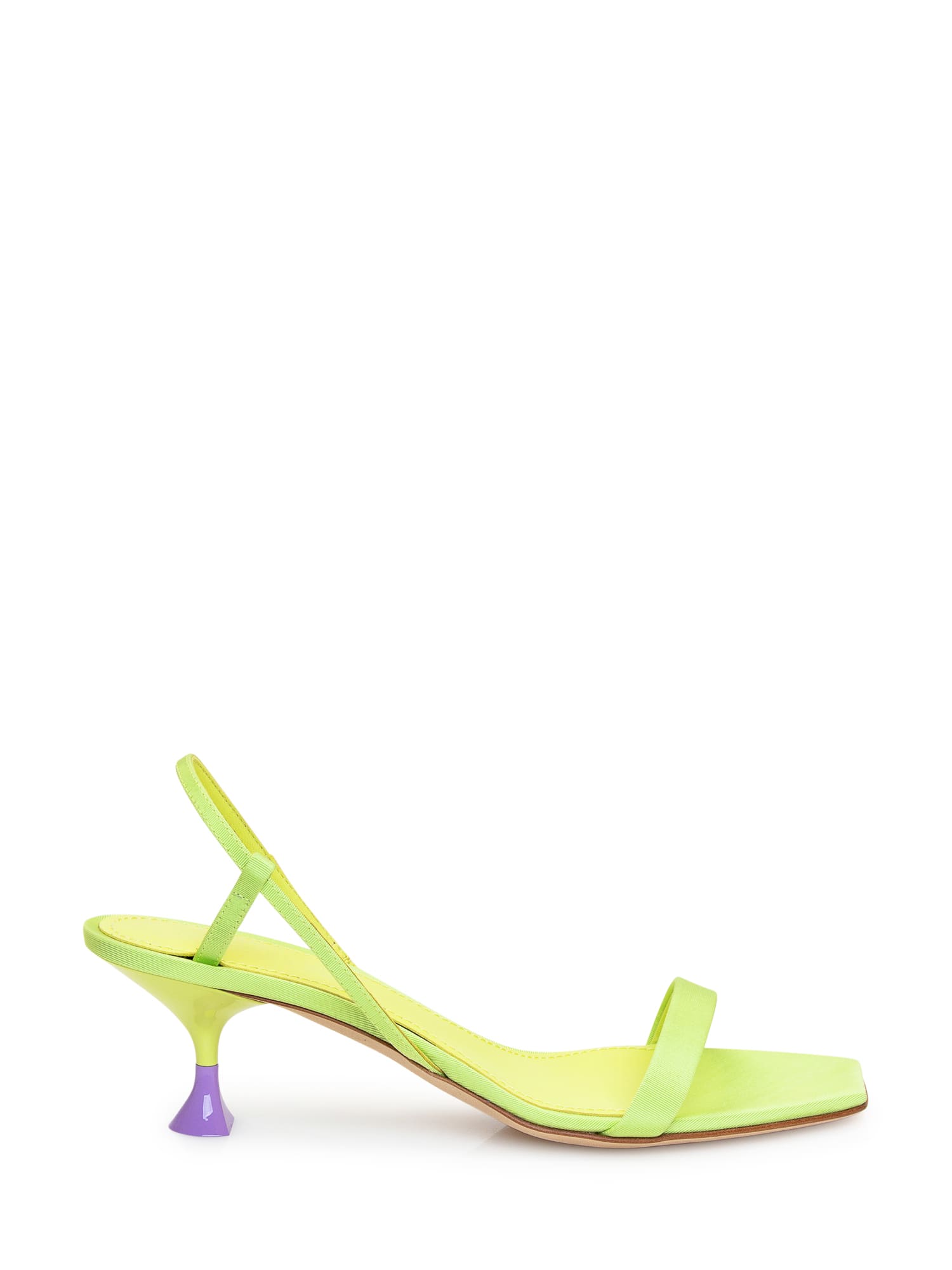 3juin square-toe leather sandals - Green