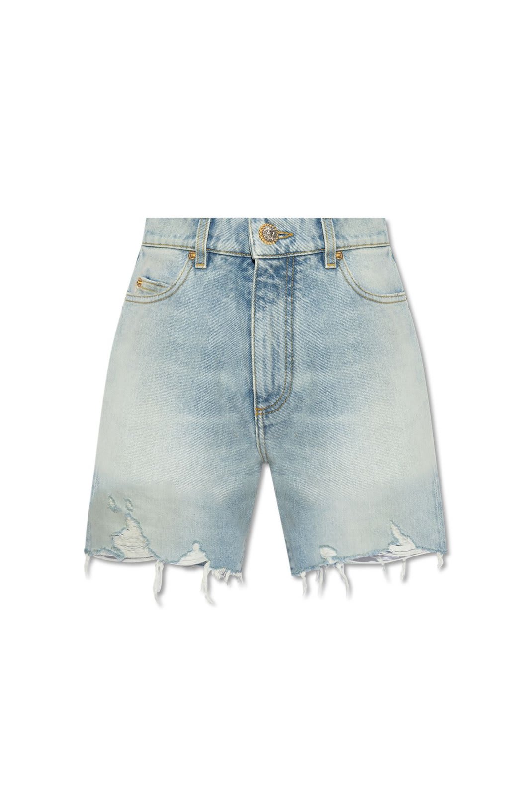 Raw-cut Denim Shorts