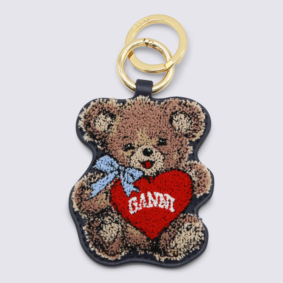 Ganni Women Teddy Bear Keyring In Brown