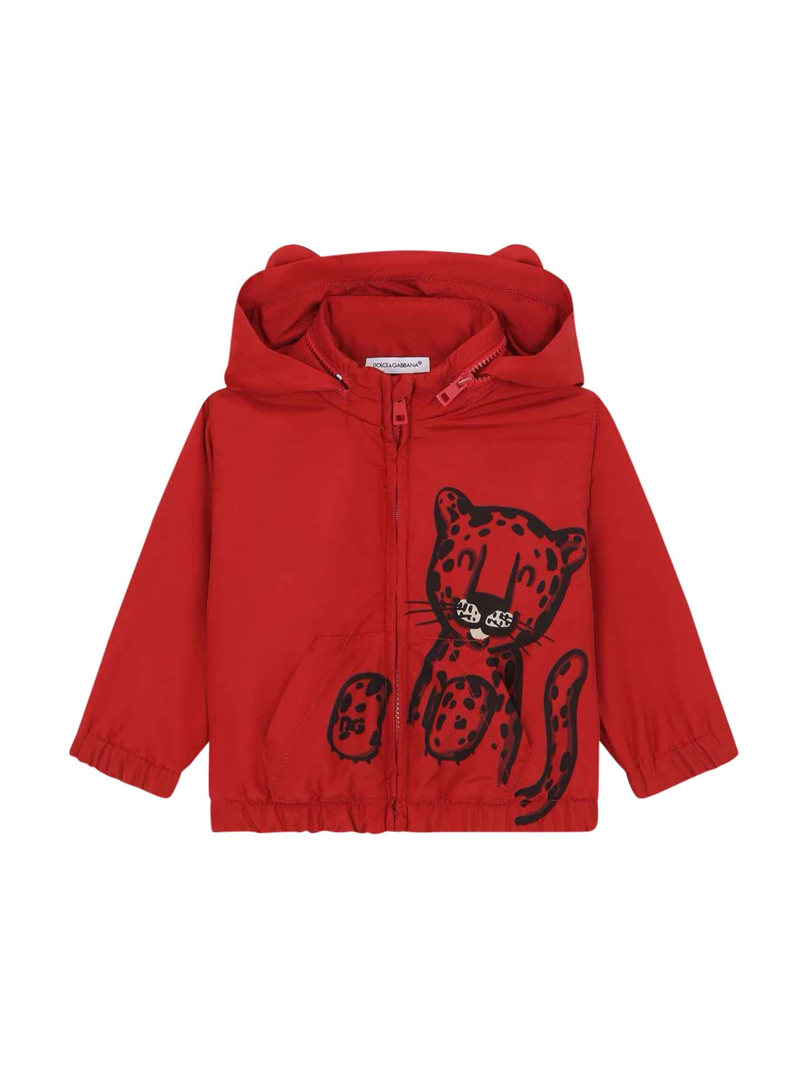 Dolce & Gabbana Red Newborn Sweatshirt