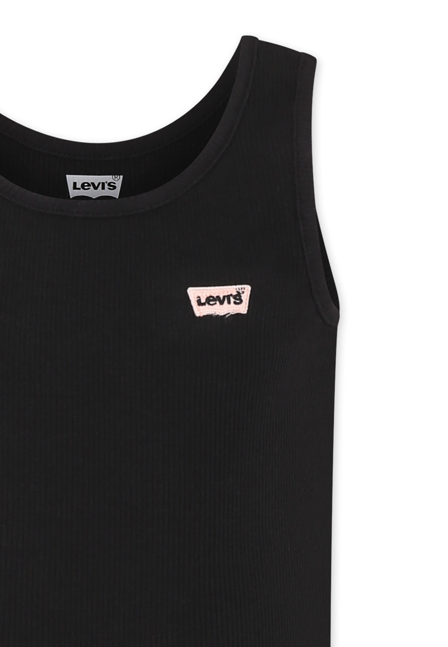 LEVI'S BLACK TANK TOP FOR GIRL WITH LOGO 