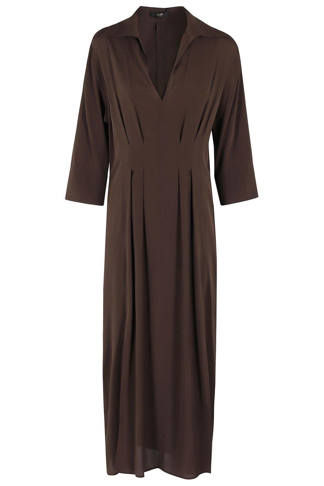 V-neck Long Dress