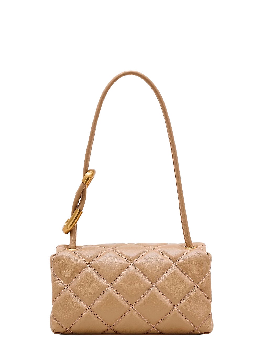Marc Jacobs mini Dual Beige Quilted Crossbody Bag With Turn-lock Closure And Adjustable Shoulder Strap In Leather Woman