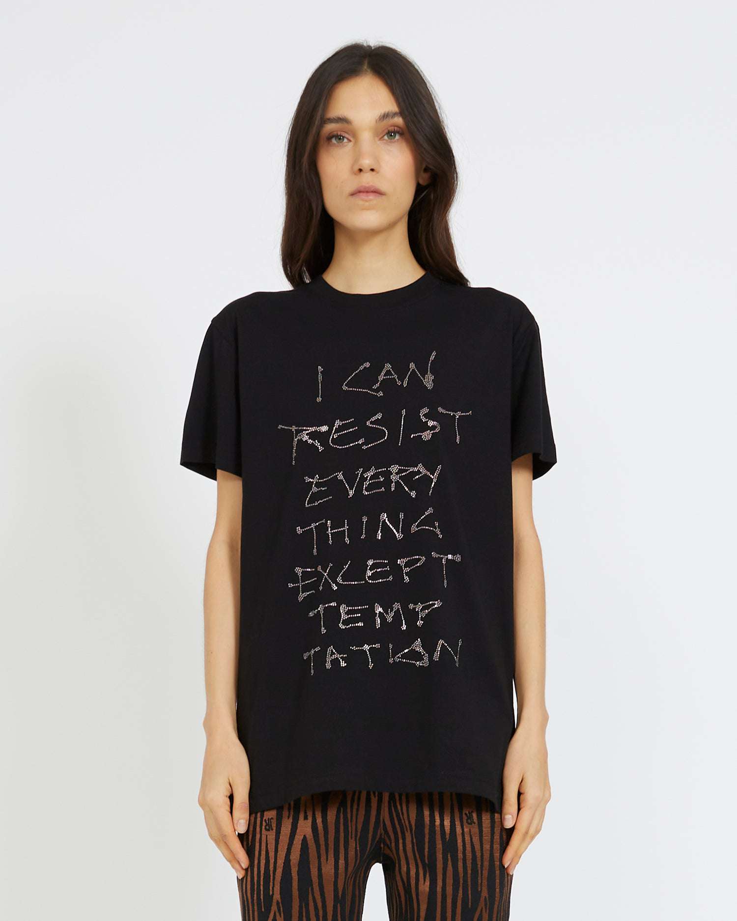 Shop John Richmond T-shirt With Print On The Front In Nero