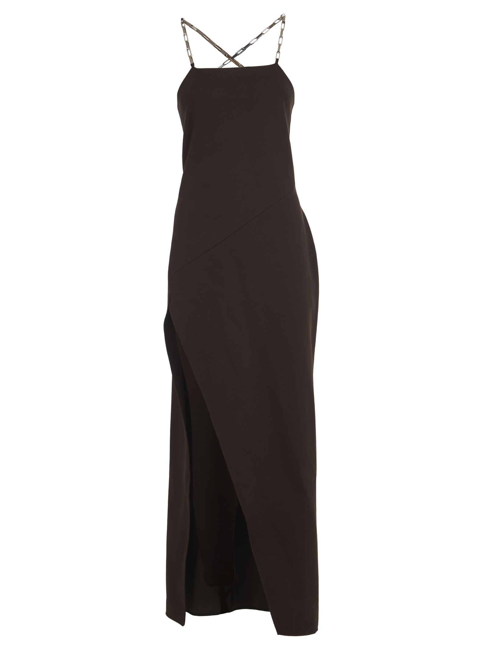 The Attico Brown Long Dress