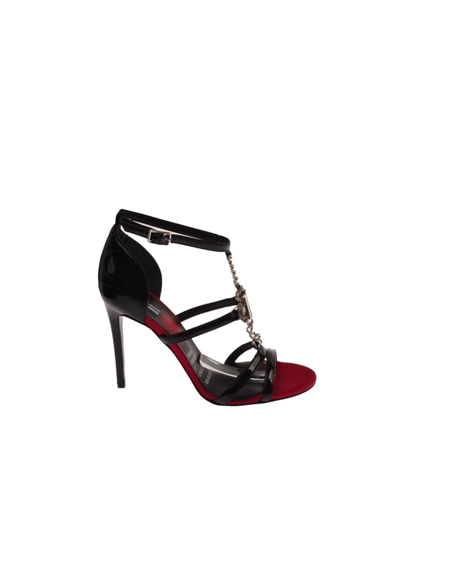 Shop John Richmond Heeled Sandals With Strap In Nero