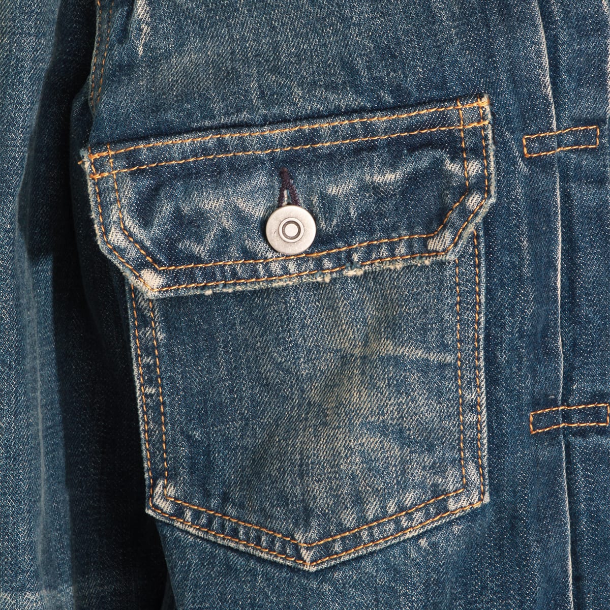 Maison Margiela Blue Wash Cotton Denim Jacket In Blue