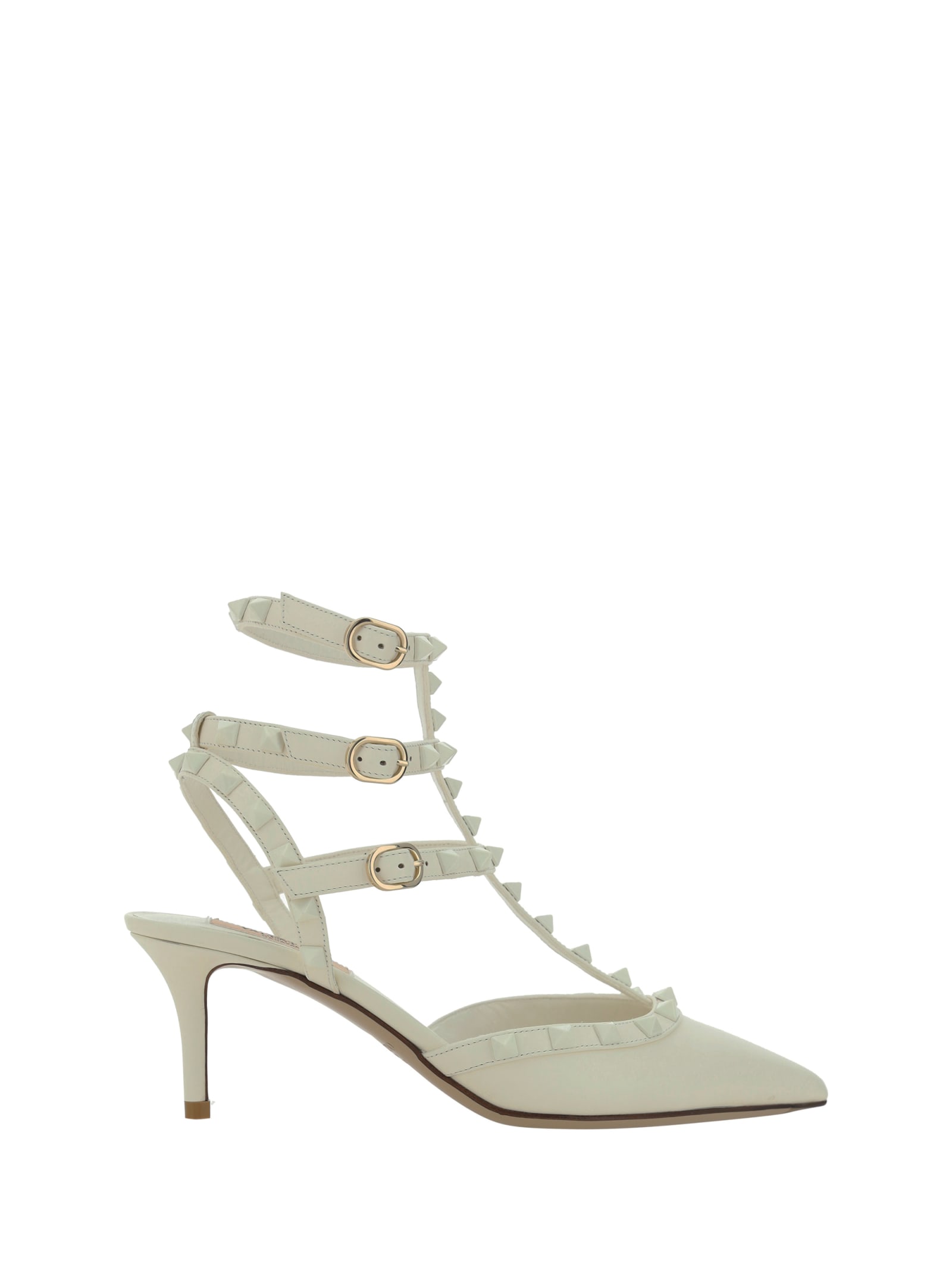 Shop Valentino Garavani Rockstud Pumps In Ivory