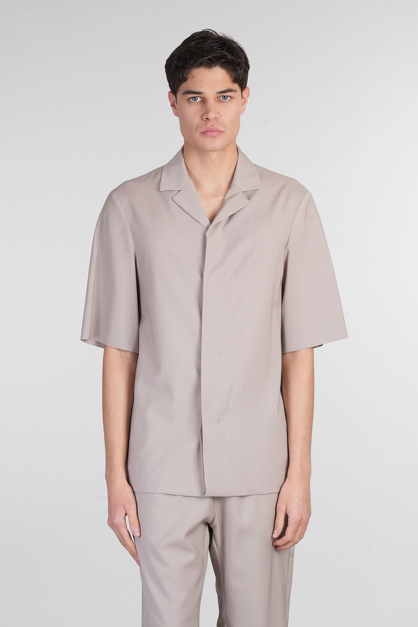 BARENA VENEZIA ATILA SHIRT IN BEIGE WOOL