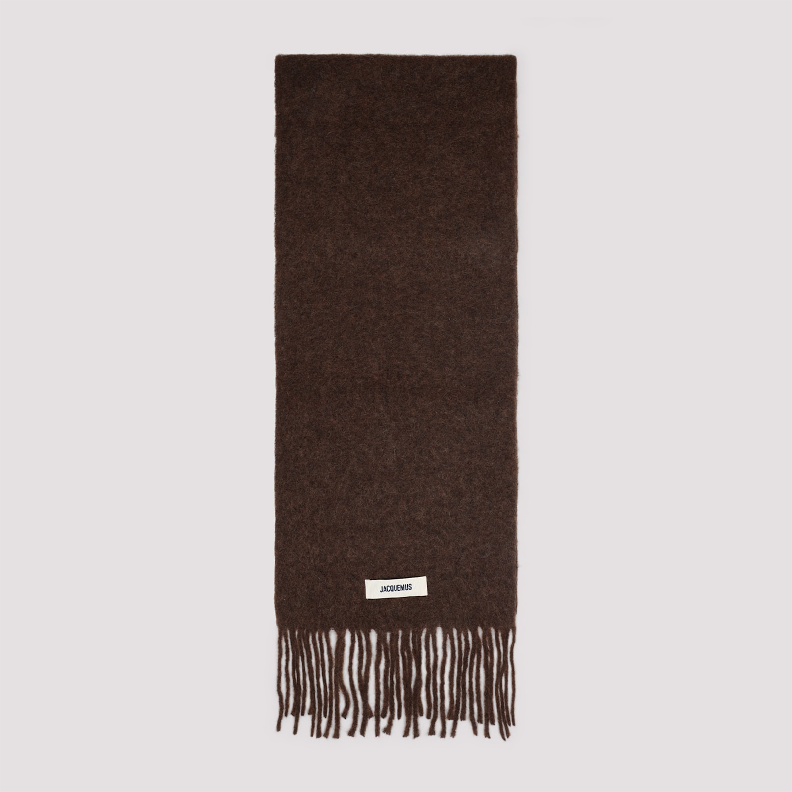 Jacquemus Brown Alpaca L Echarpe Carro Scarf In Brown