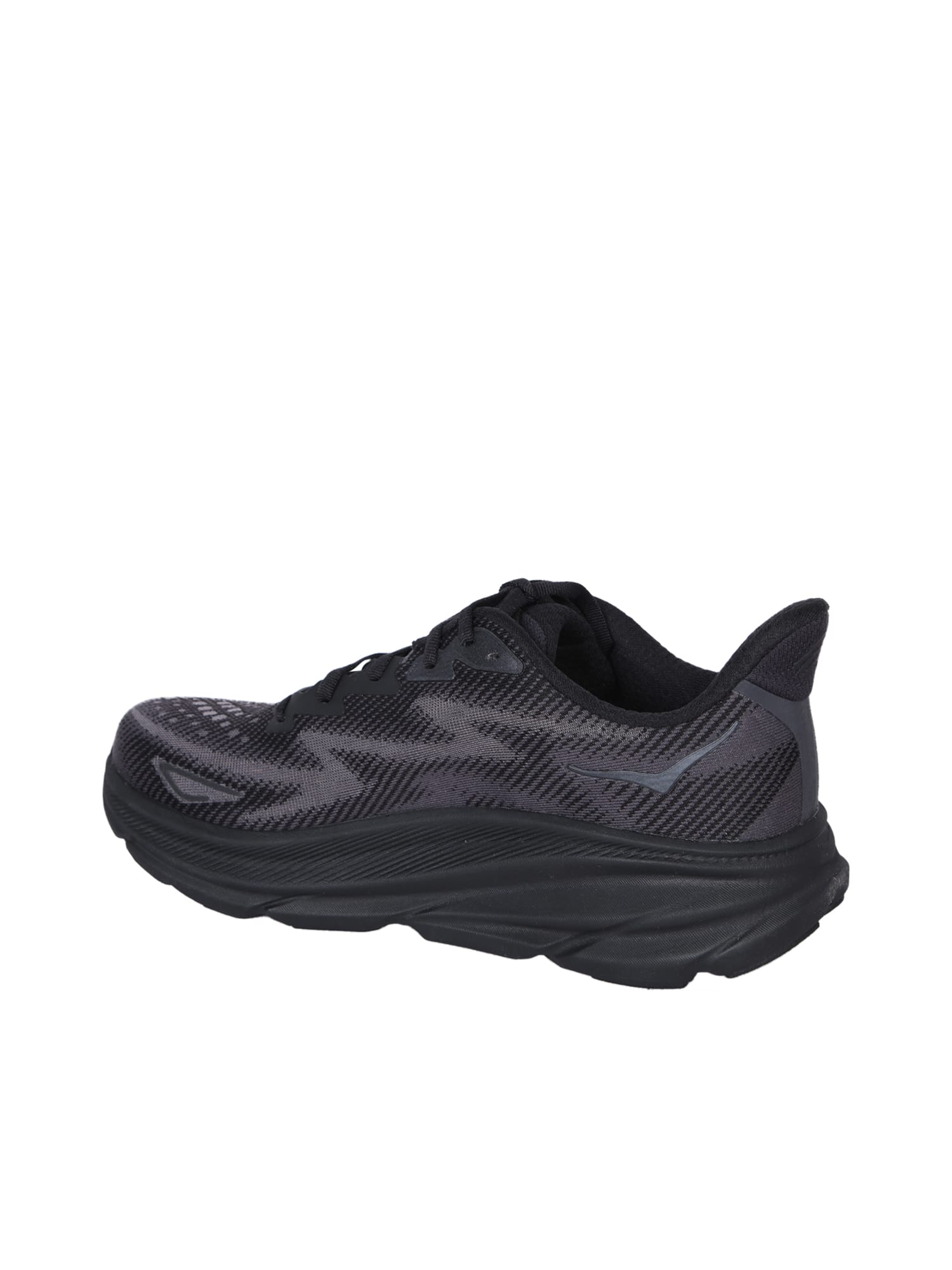 Shop Hoka One One Clifton 9 Black Sneakers