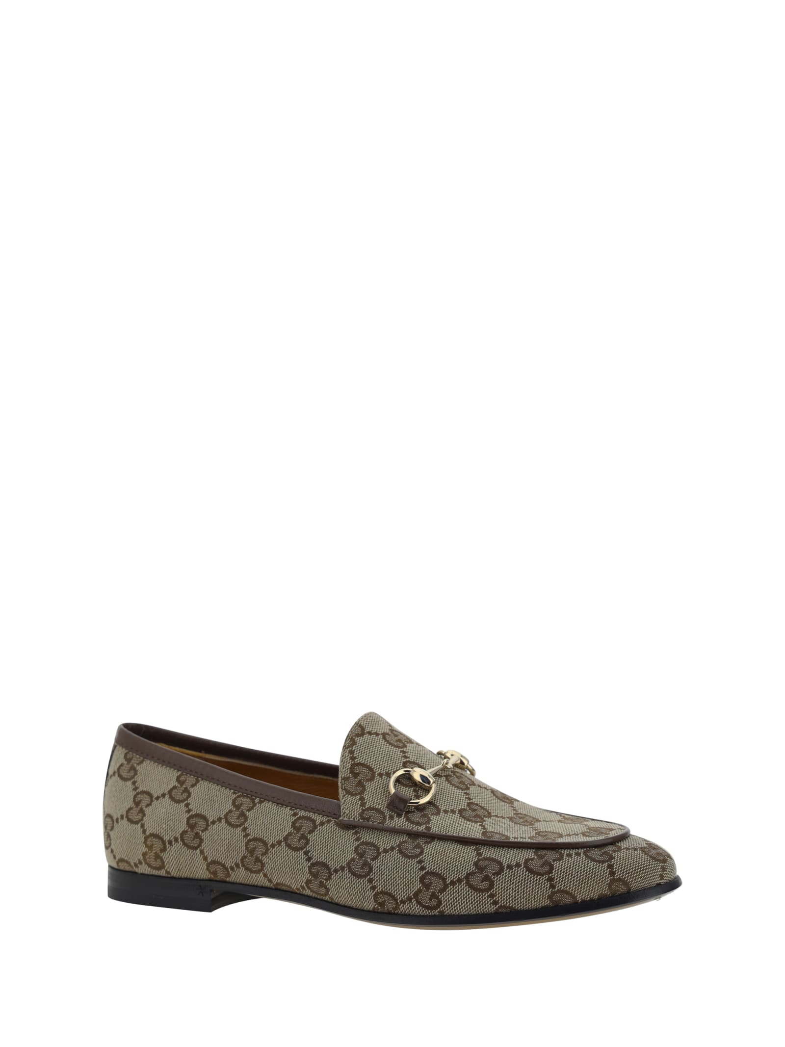 Shop Gucci Jordaan Loafers In Beige