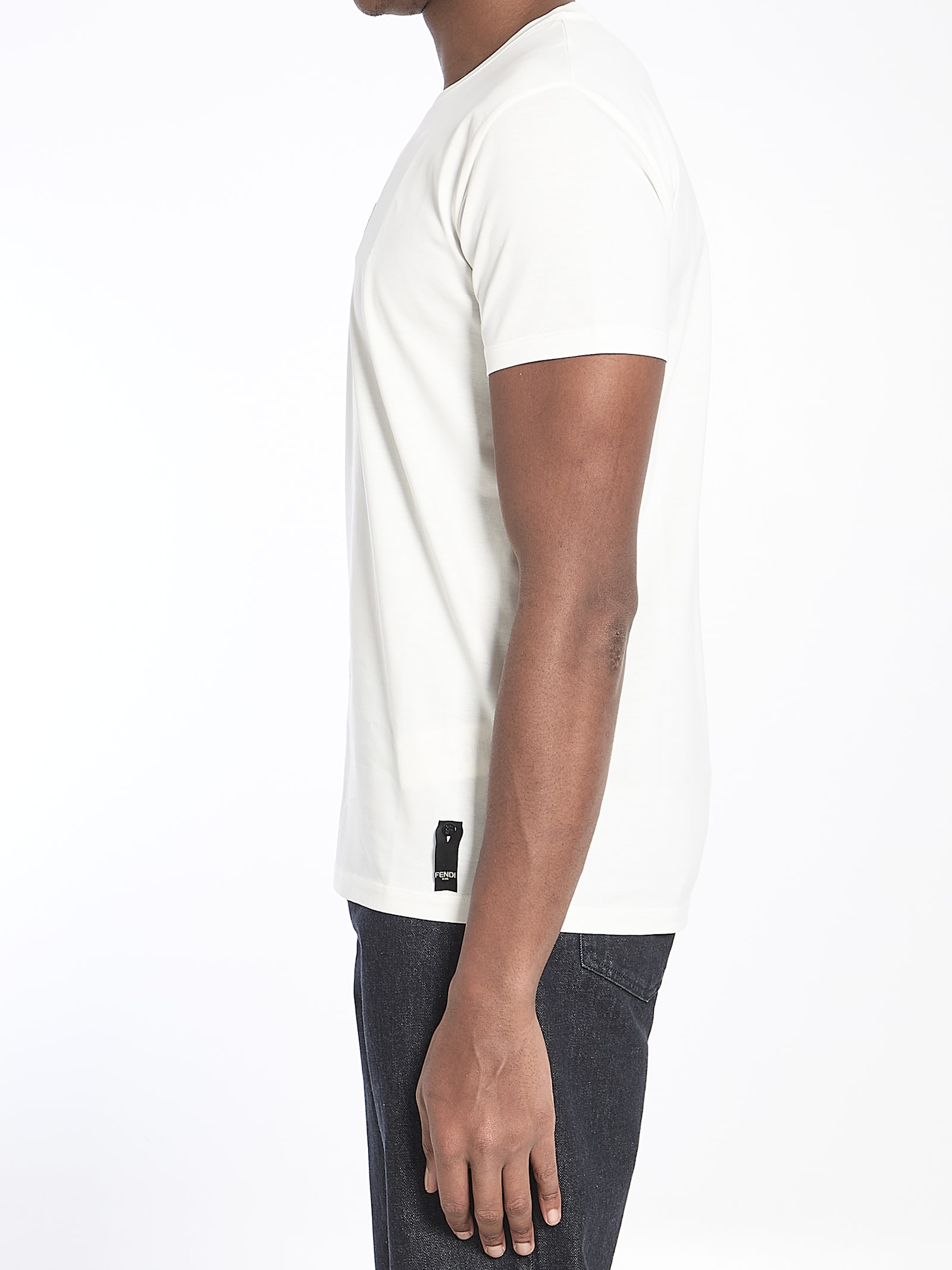 Shop Fendi Triple Ff T-shirt In White