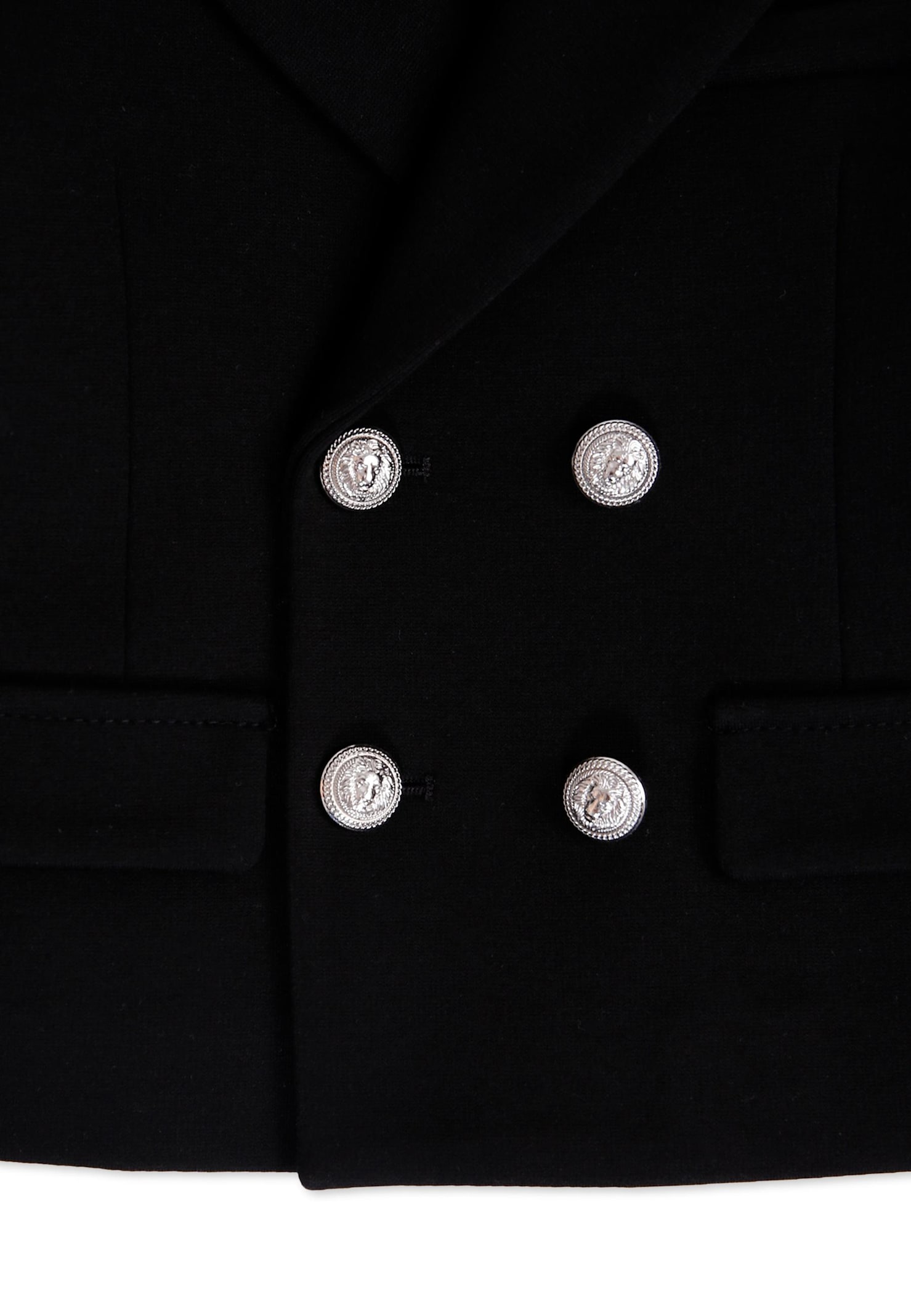 Balmain Black Jacket For Baby Boy With Labyrinth In Black