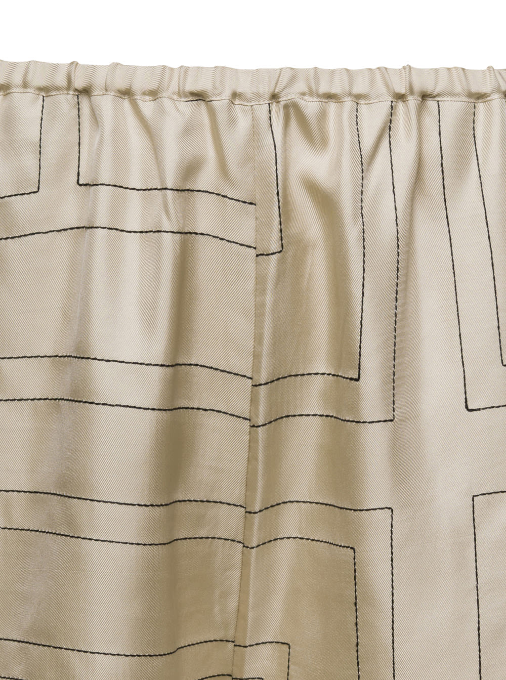 Totême Beige Shorts With Geometric Logo Print In Silk Woman In Brown