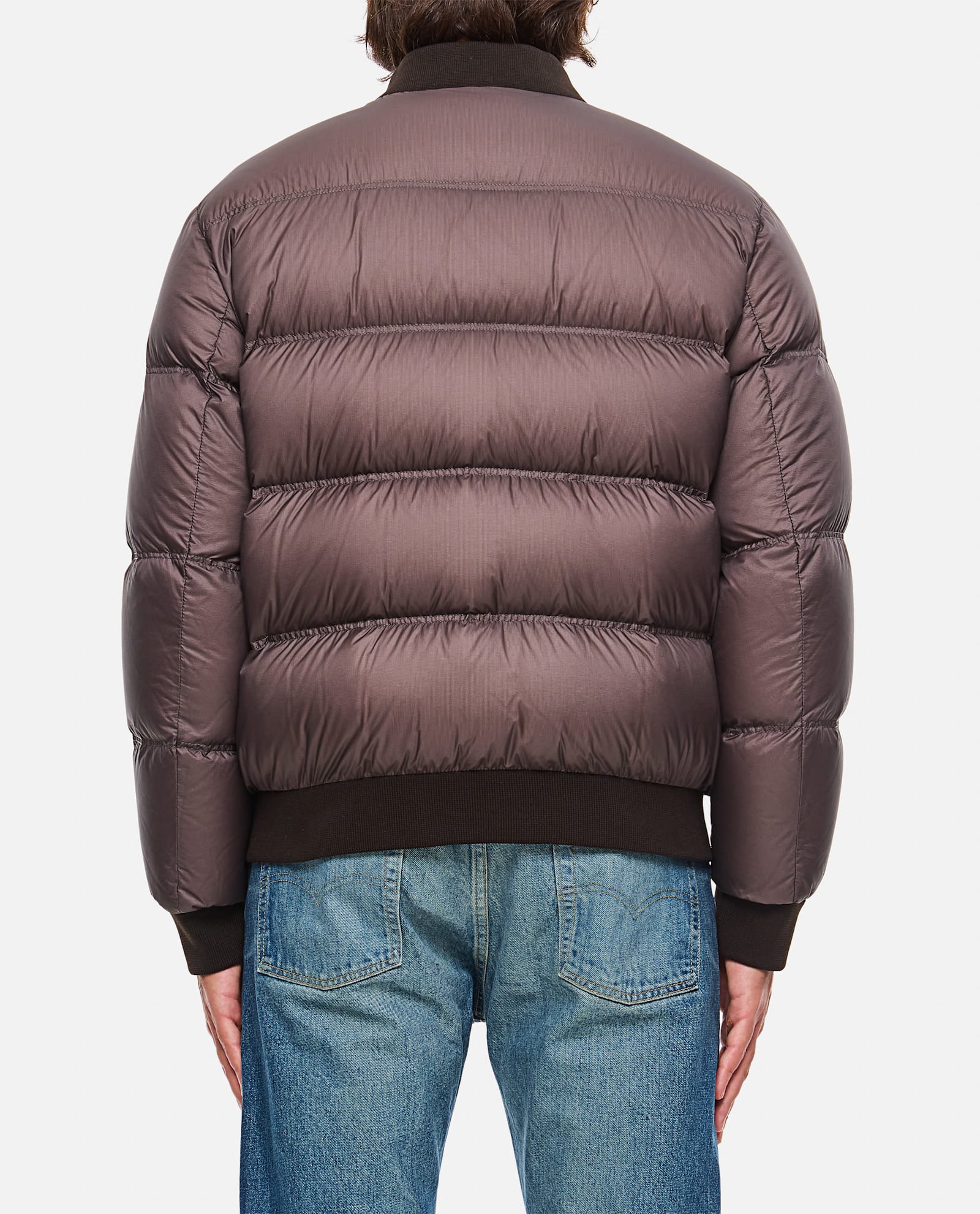 Shop Moncler Vioz Bomber In Brown