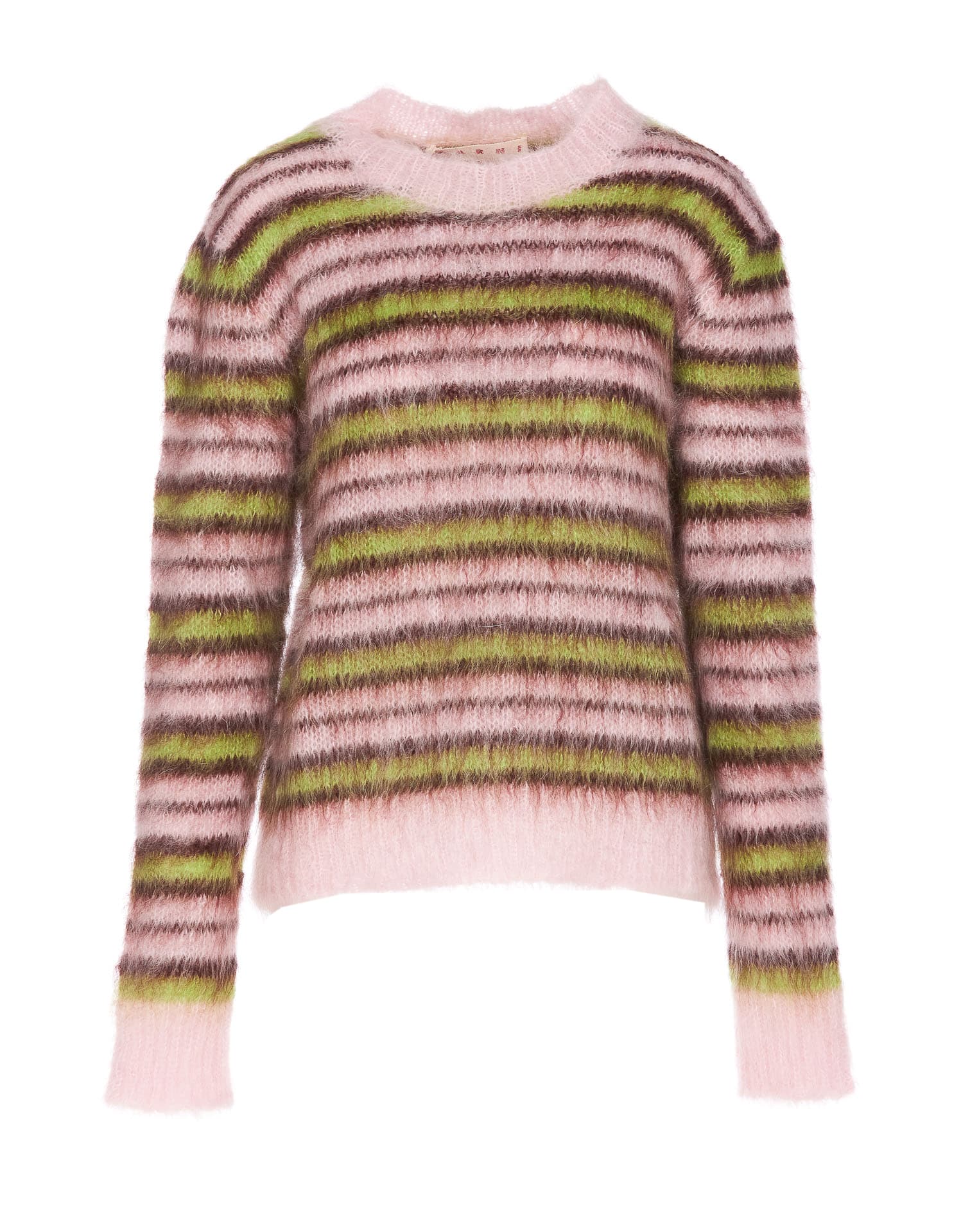 Marni Iconic Brushed Stripes Sweater In Multicolour