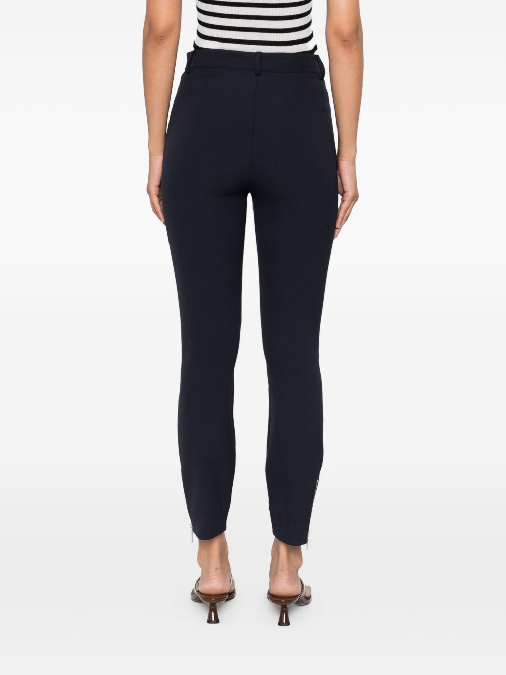 Etro Slim-fit Trousers Made Of Solid-color In Blue