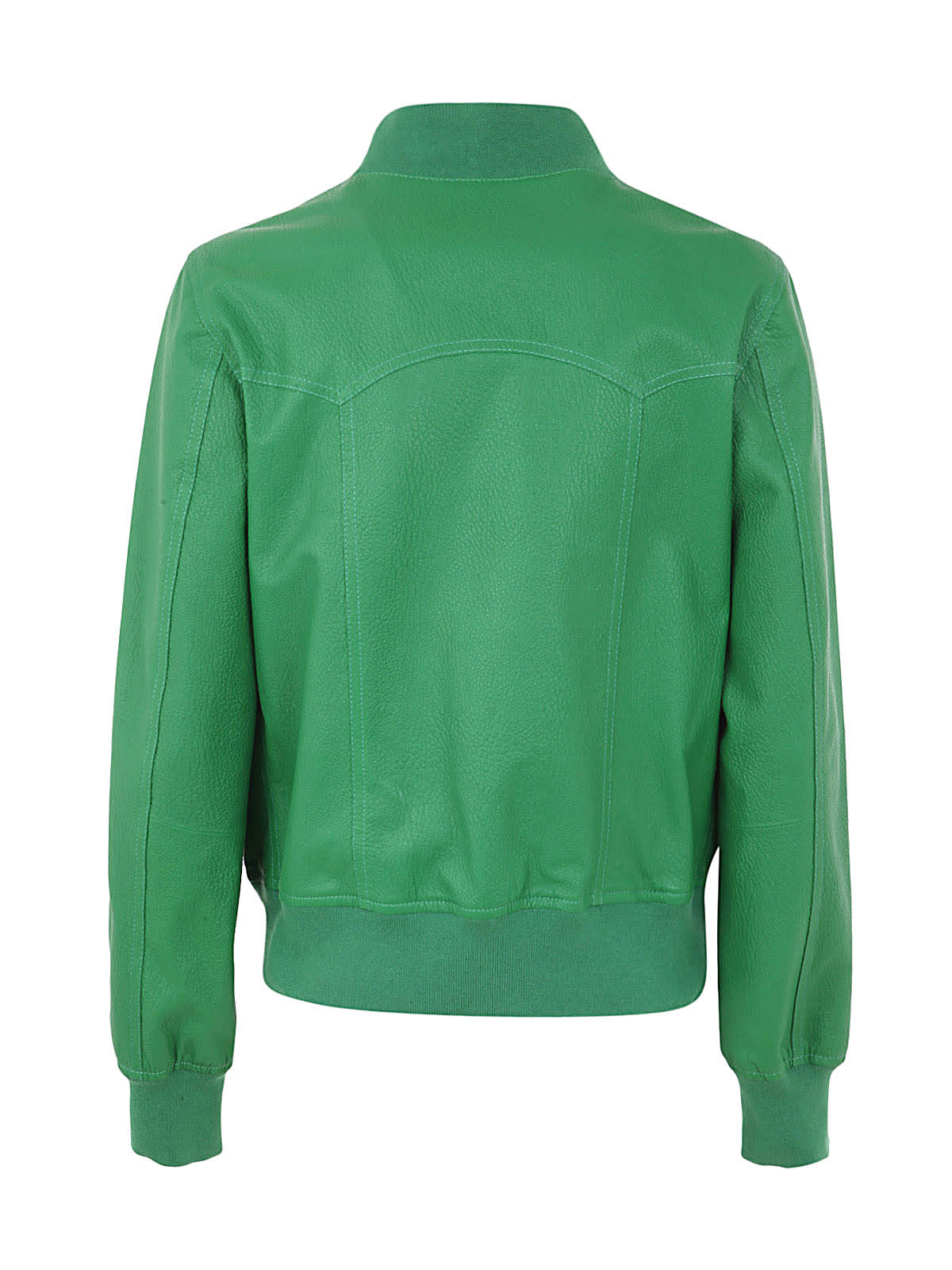 Shop Giorgio Brato Lamb Leather Bomber In Emerald