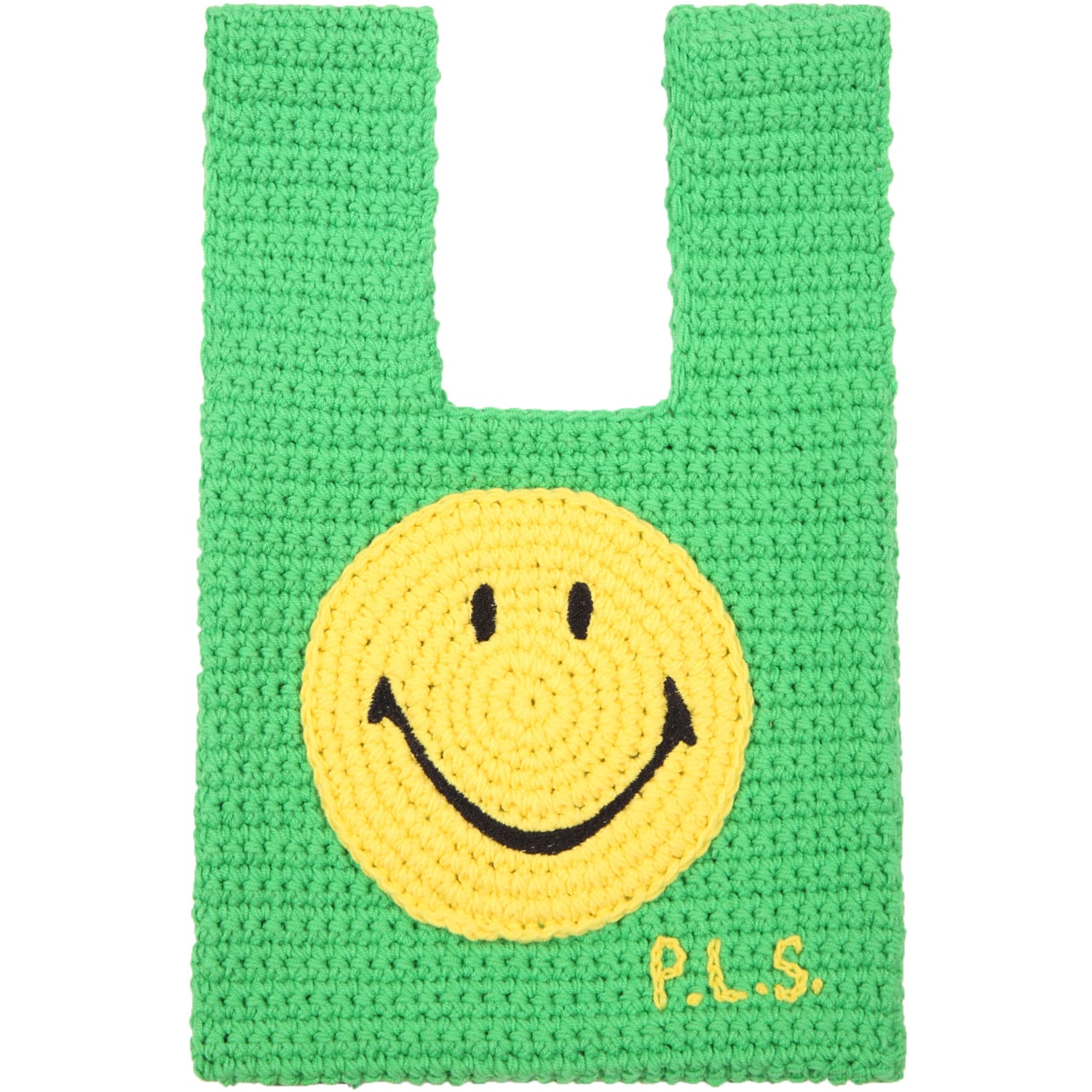 Philosophy di Lorenzo Serafini Kids Green Bag For Kids With Yellow Smiley Face