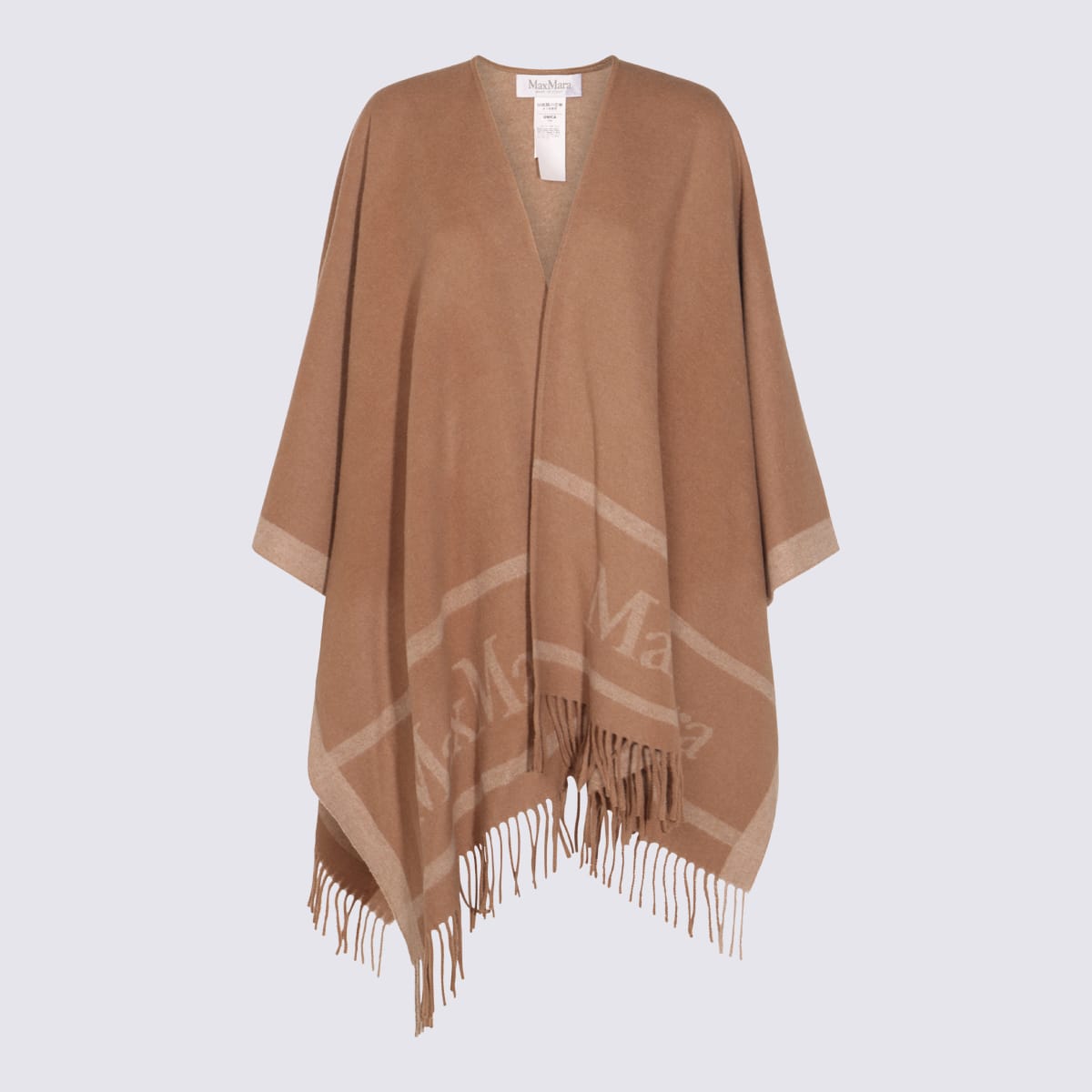 Max Mara Brown Ilde Wool Scarves In Brown