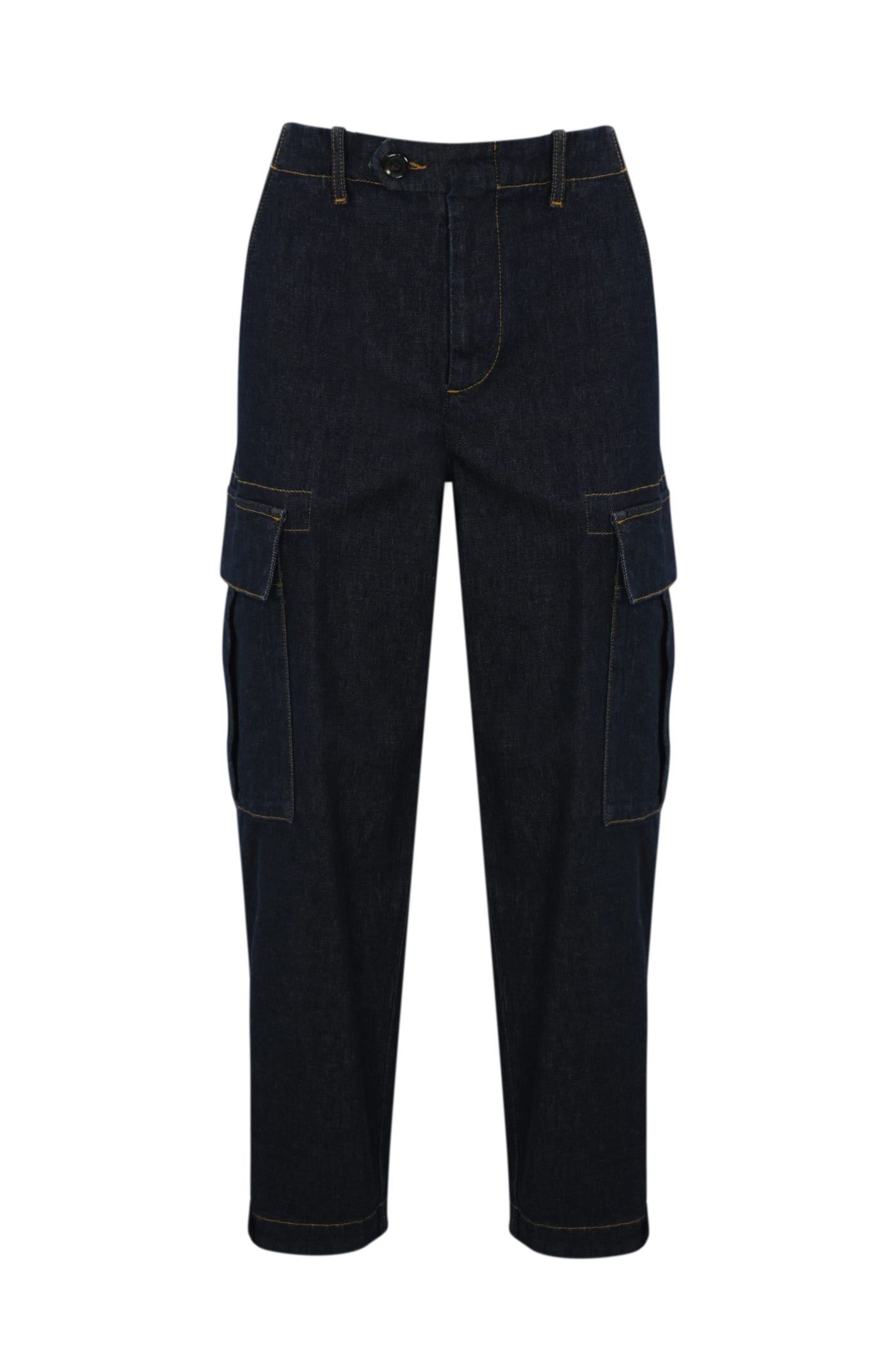 Shop Pinko Sonata Denim Cargo Trousers