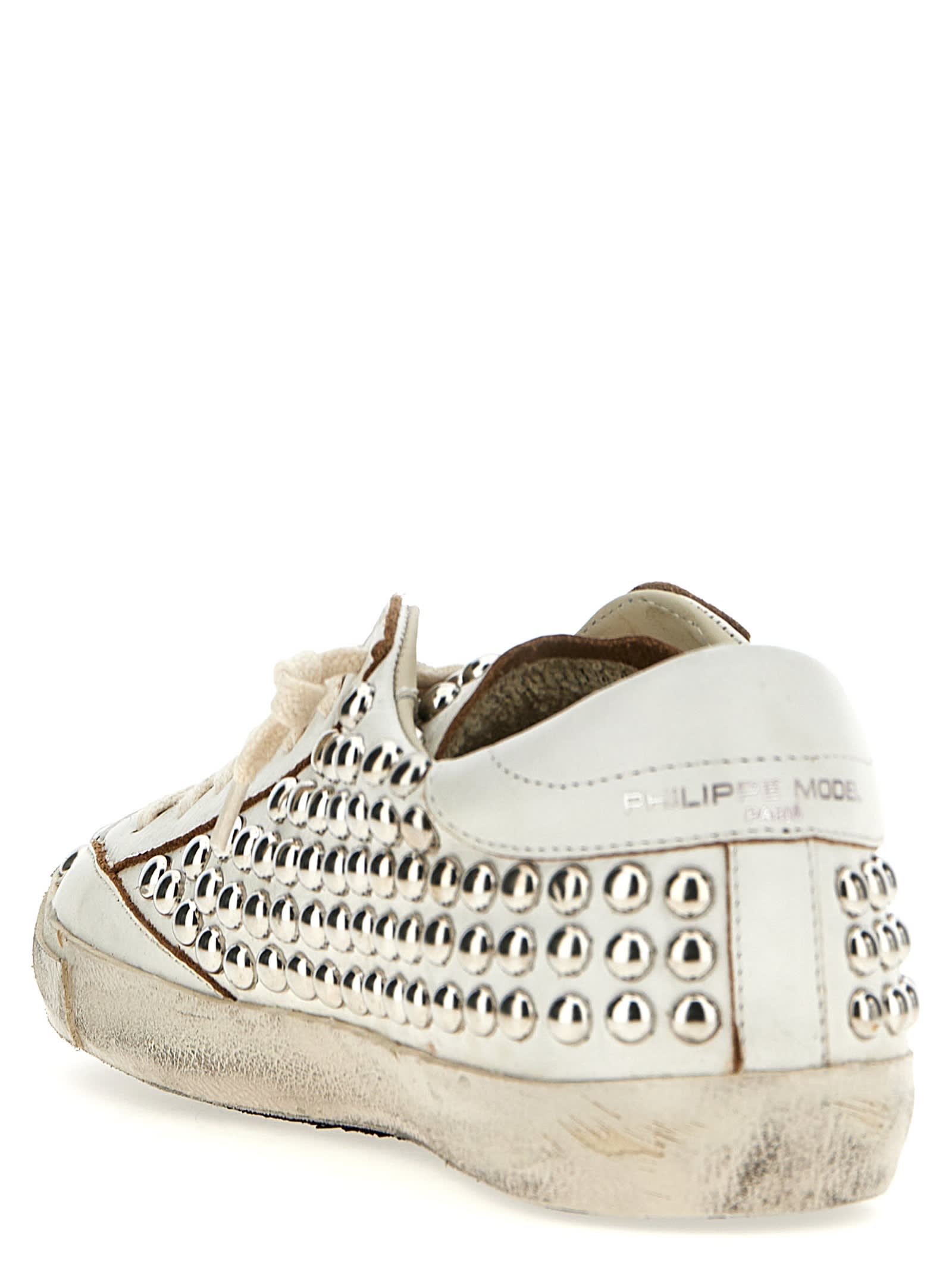 Shop Philippe Model Prsx Low Man Sneakers In White