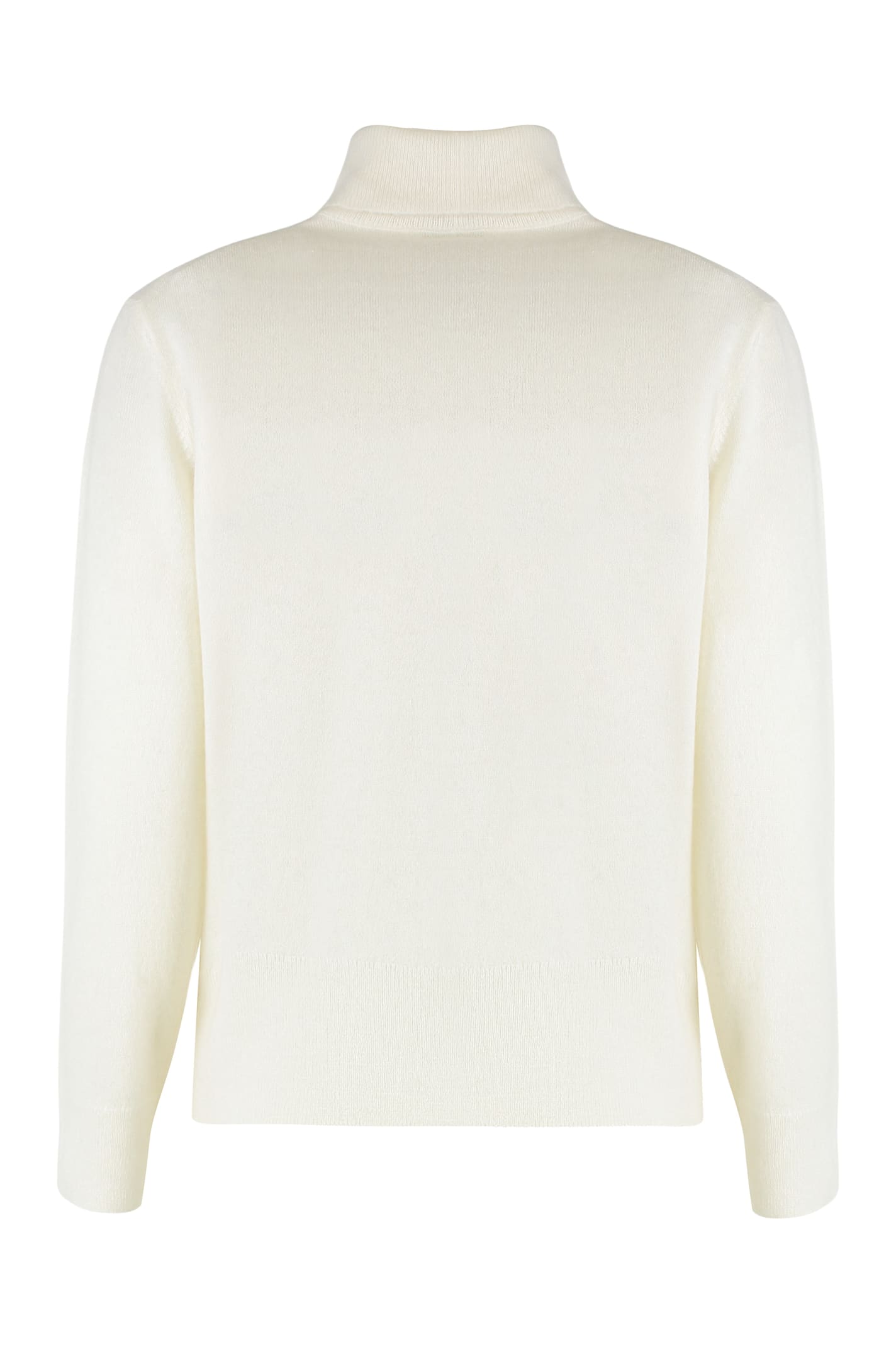 Vince Turtleneck Sweater In Wool And Silk In Neutral