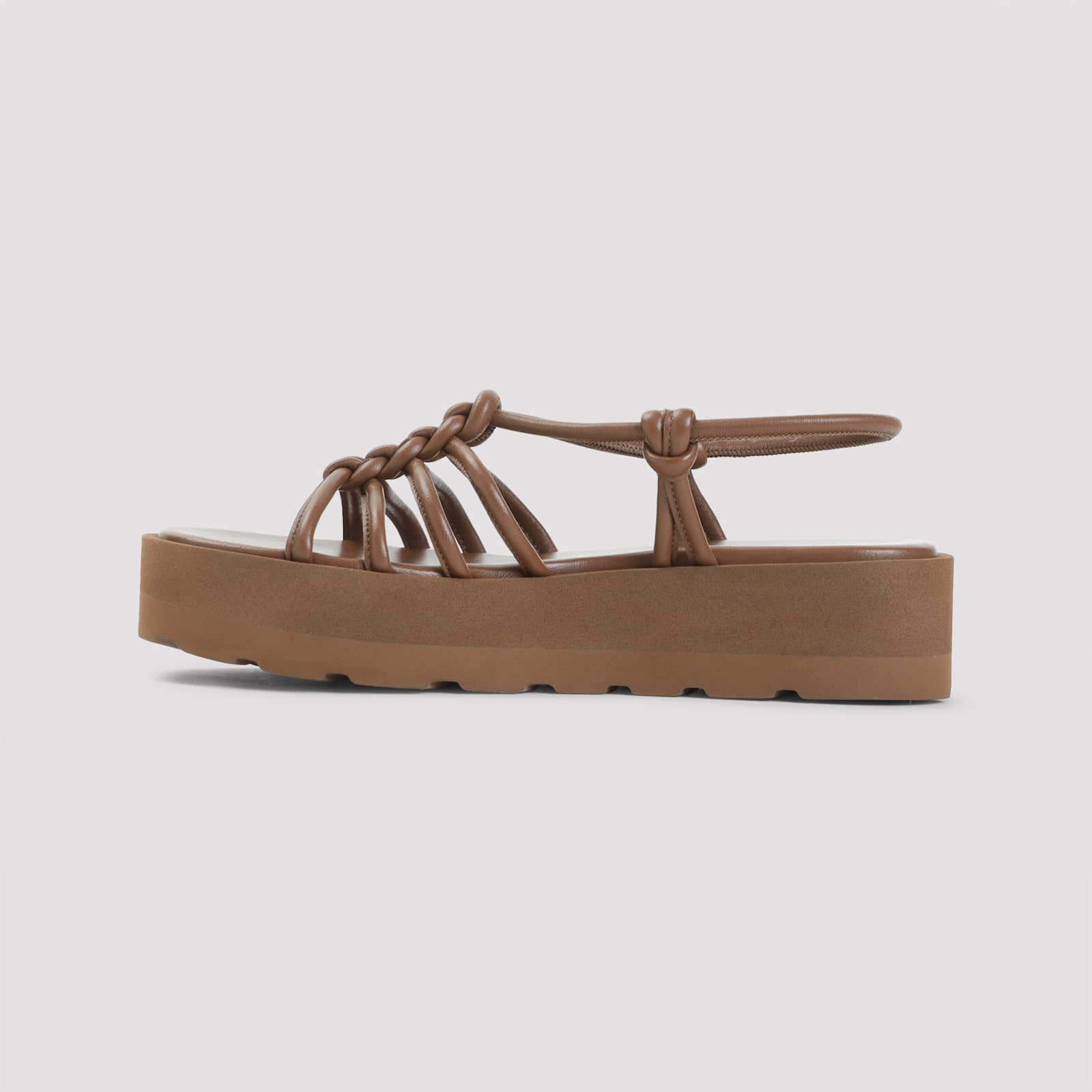 Gianvito Rossi Camel Brown Caged Slingback Sandals In Cuoi Cuoio