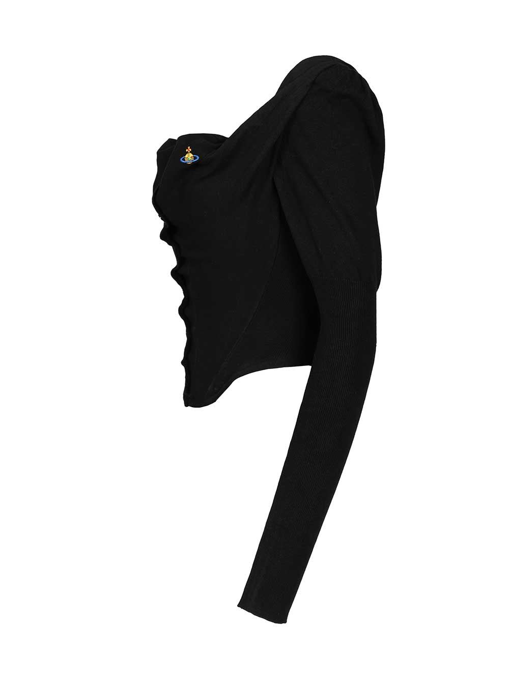 Vivienne Westwood Mens Black Bea Corset Cotton And Cashmere-blend Cardigan In Black