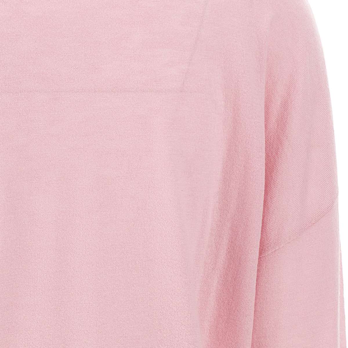 Shop Liu •jo Wool And Cashmere Sweater In Pink