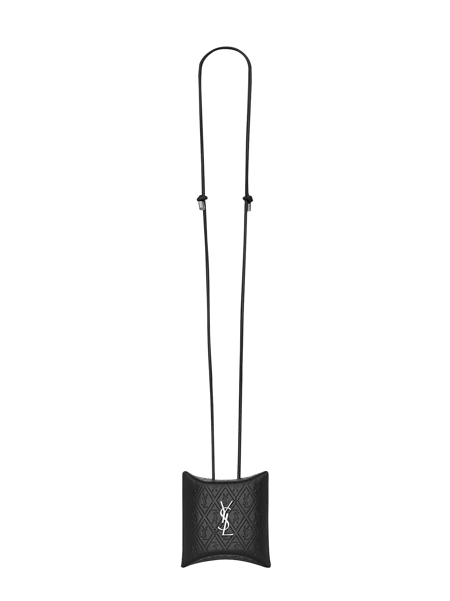 Saint Laurent Cassandre Airpods Case In Black