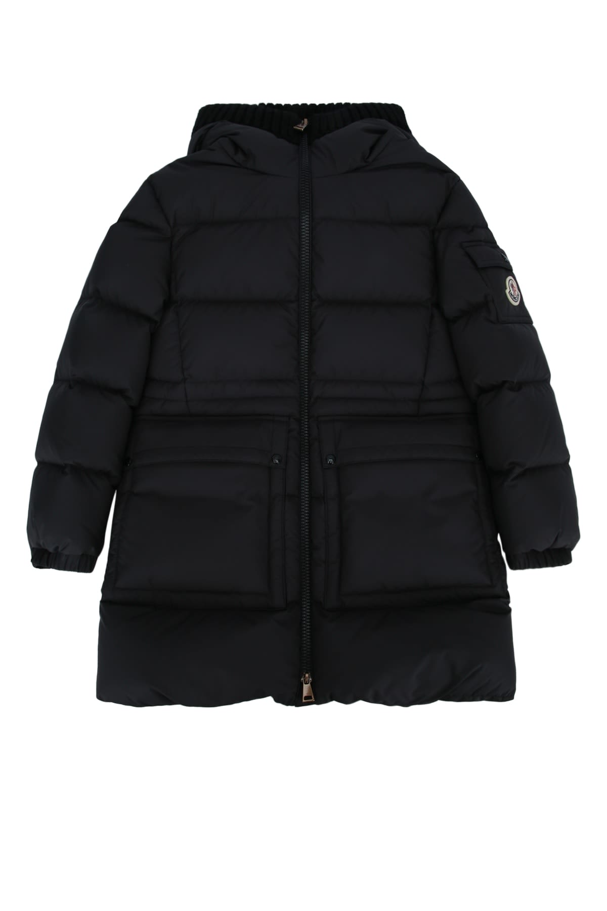 Moncler Kids' Irma Long Parka In Gray
