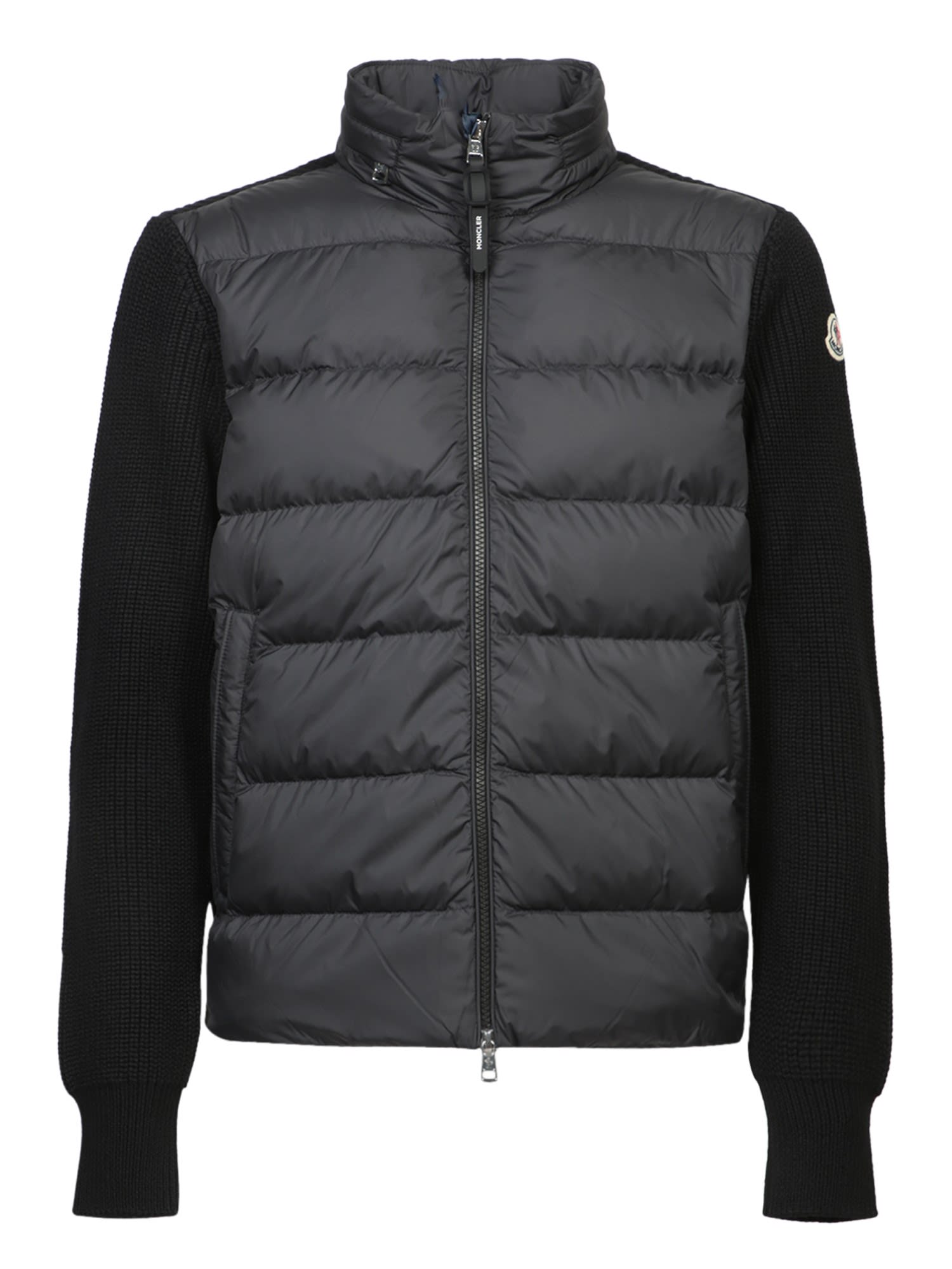 Shop Moncler Black Zip Cardigan Jacket