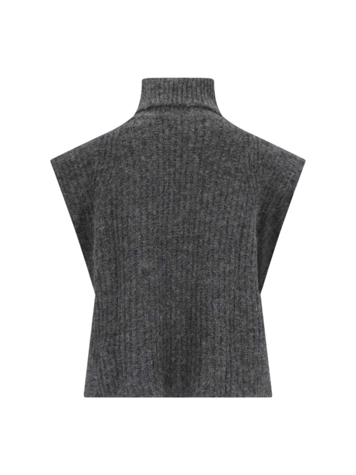 Shop Marant Etoile Megan Cropped Sweater In Grey