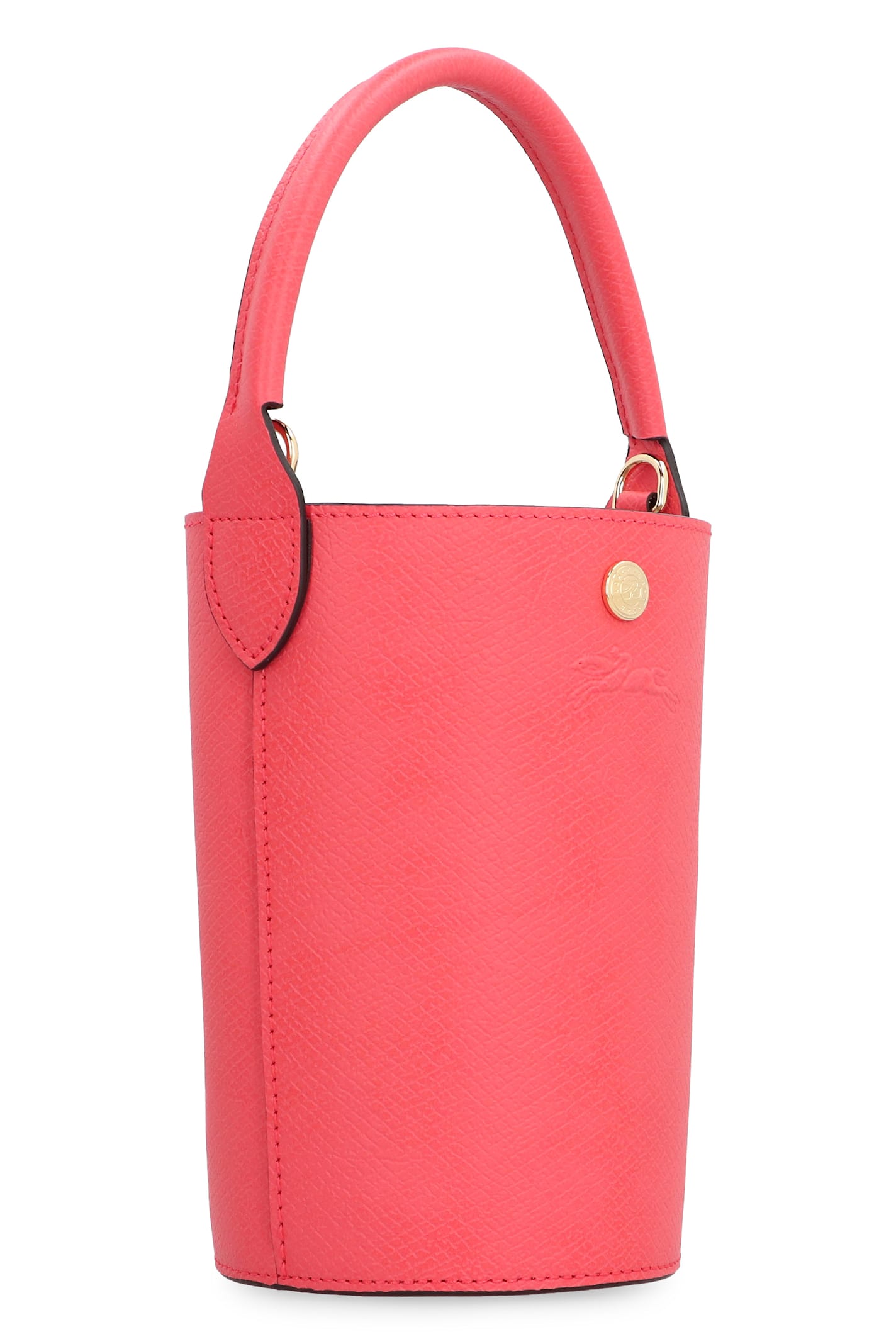 Shop Longchamp Xs Épure Leather Bucket Bag In Red