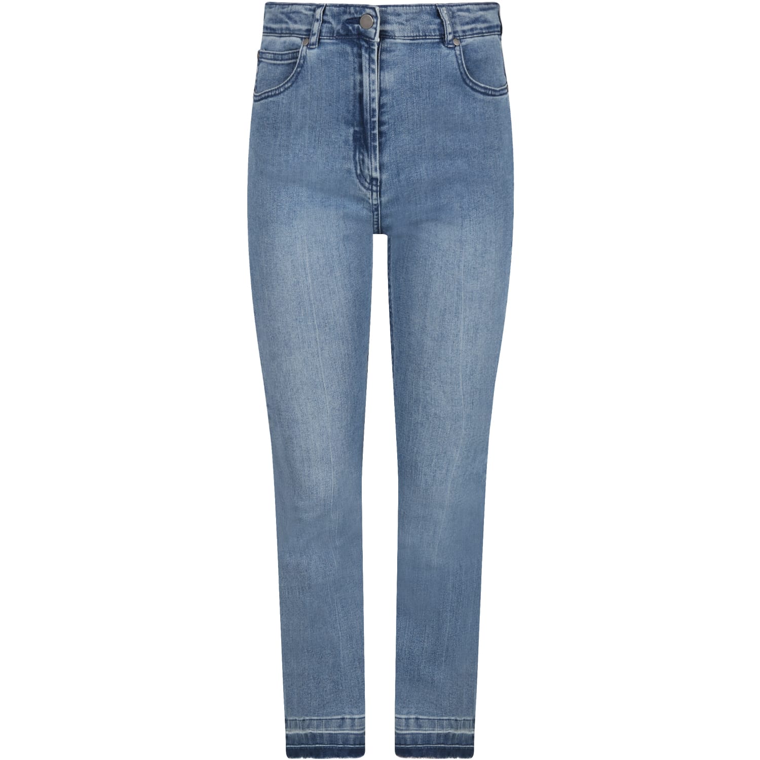 Stella McCartney Kids Light-blue Jeans For Girl With Butterfly