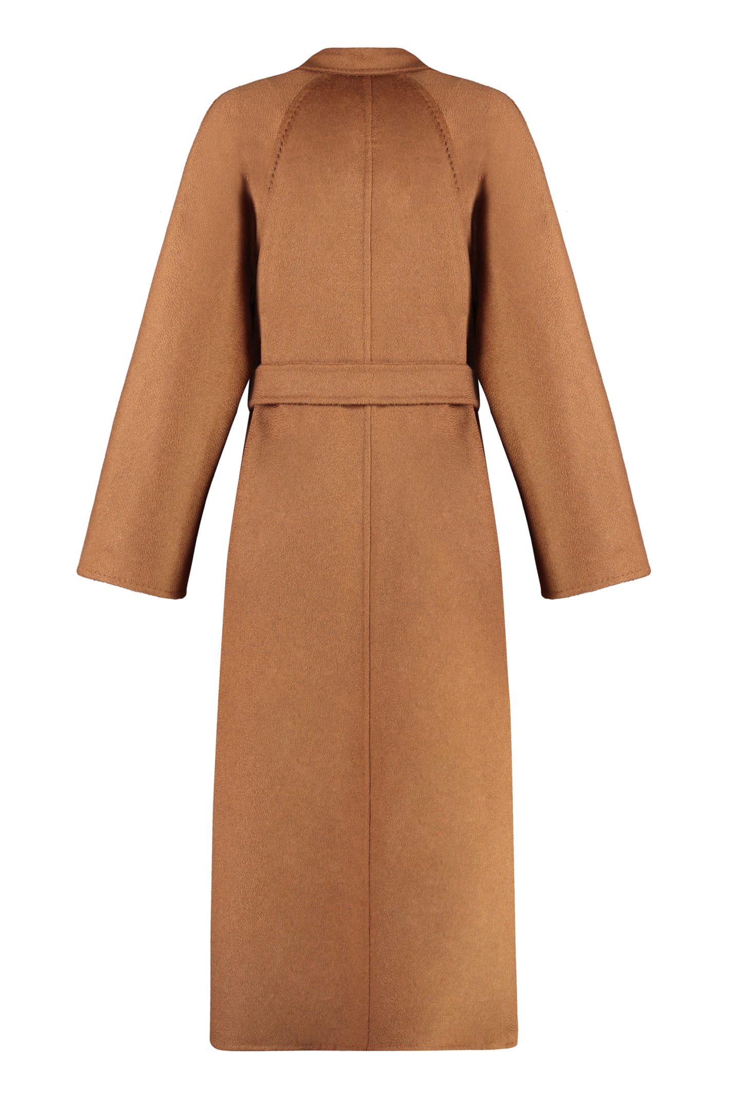 Shop Max Mara Ludmilla Cashmere Coat In Saddle Brown