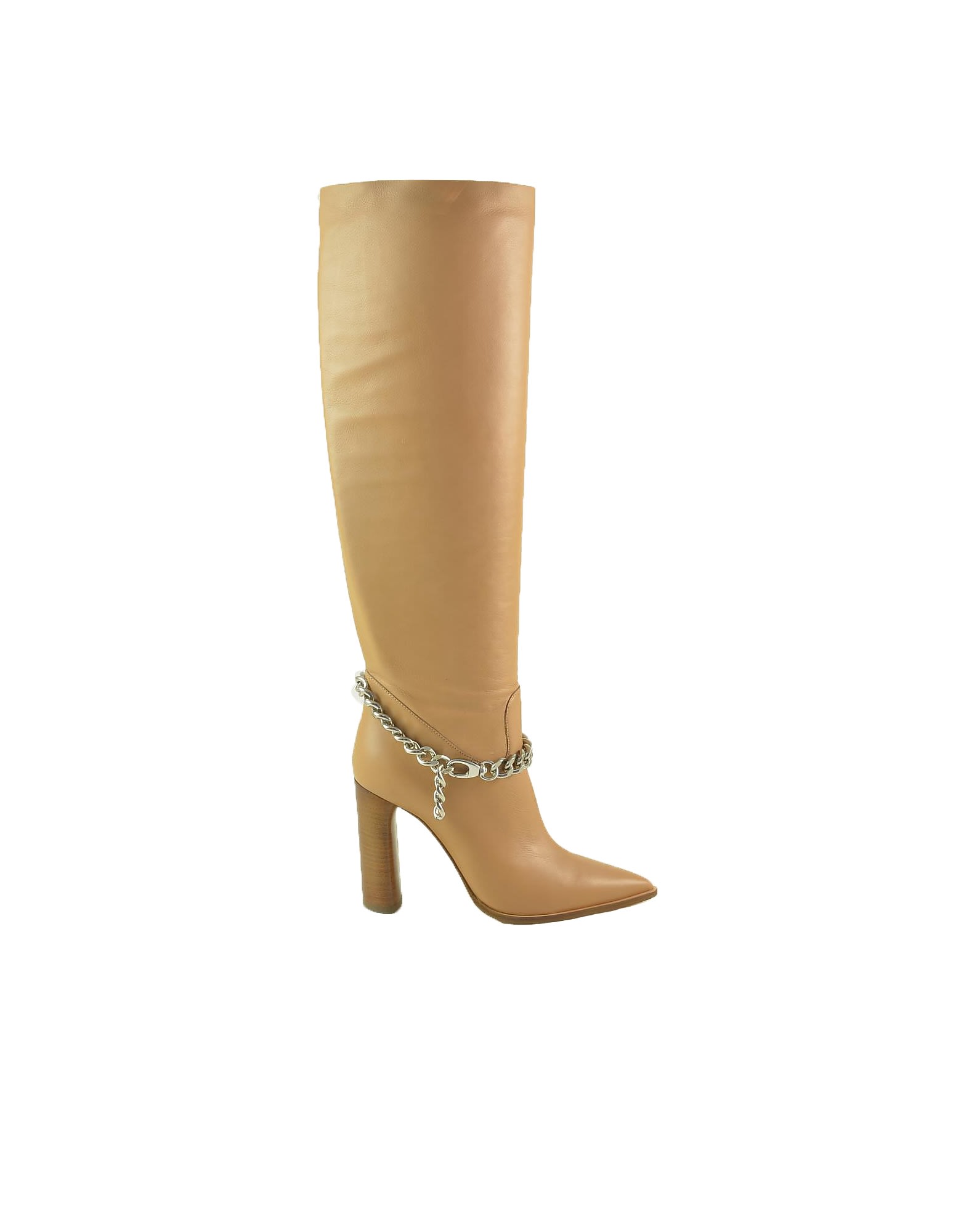Casadei Beige Leather To-the-knee Boots