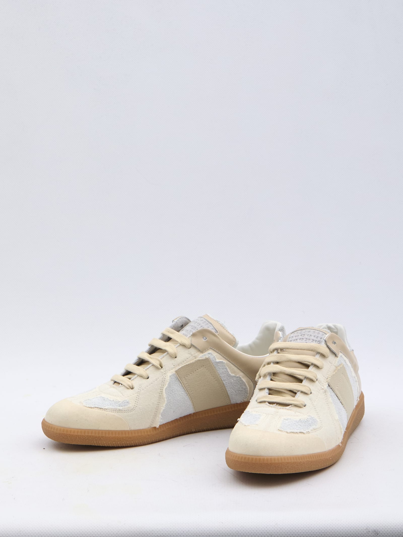 Shop Maison Margiela Recicla Replica Inside Out Sneakers In White