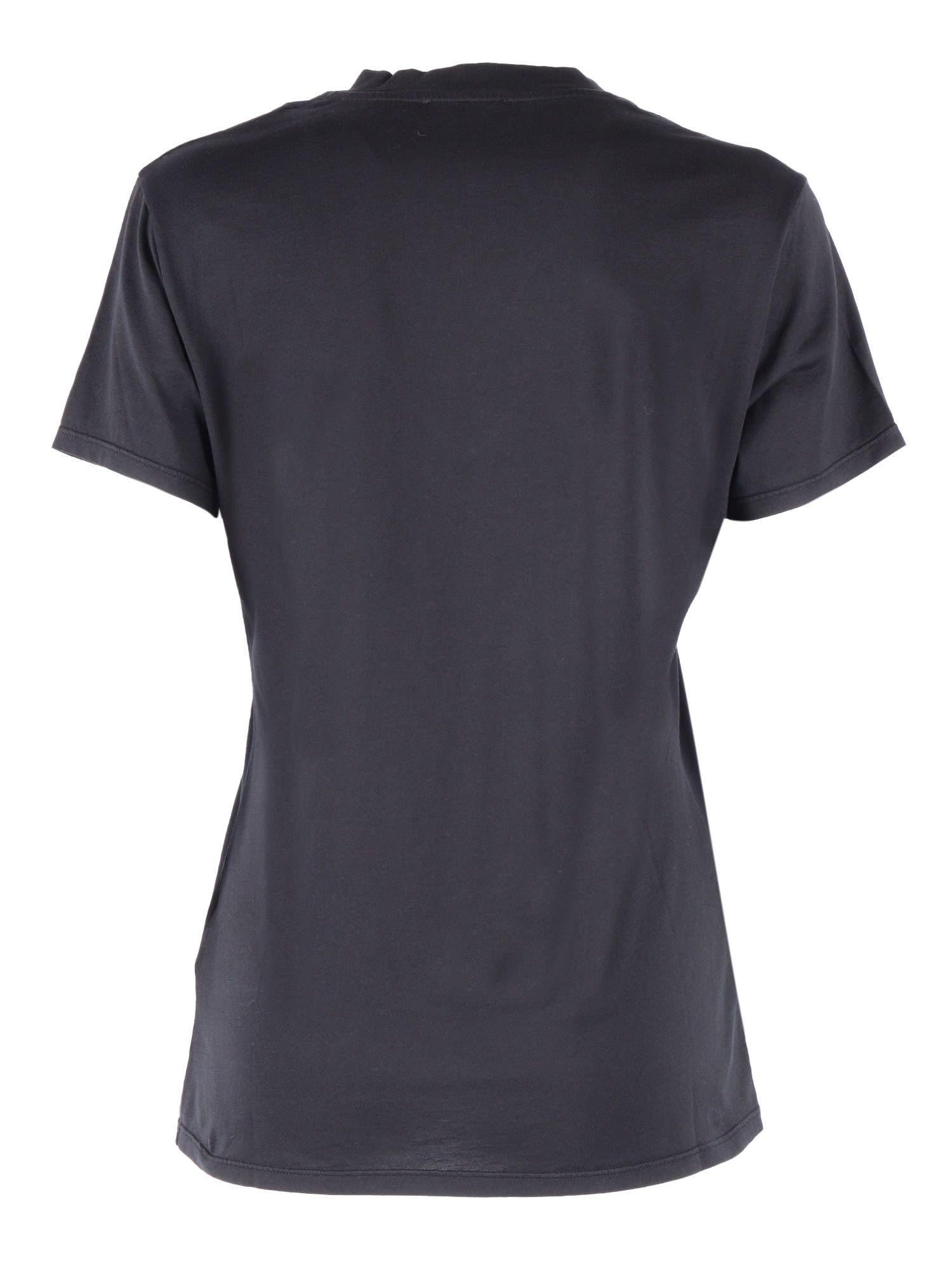 Dondup V-neck Embroidered T-shirt In Gray