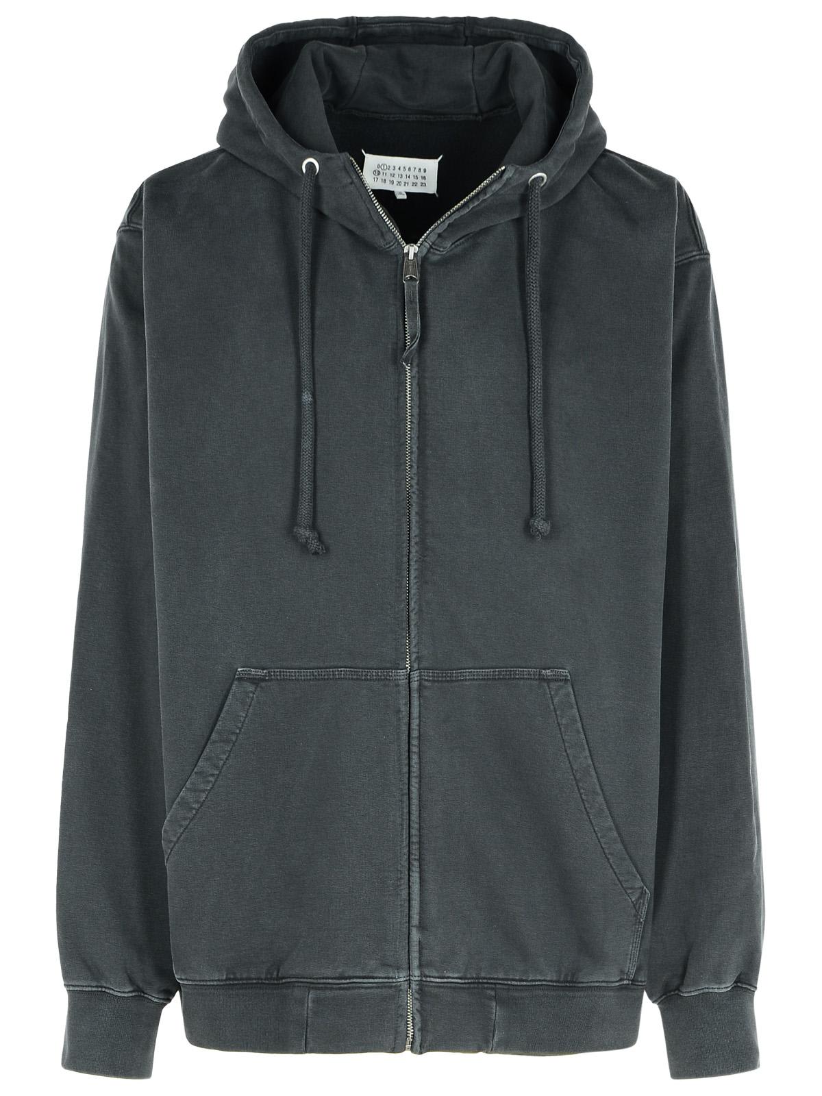 Shop Maison Margiela Black Cotton Sweatshirt