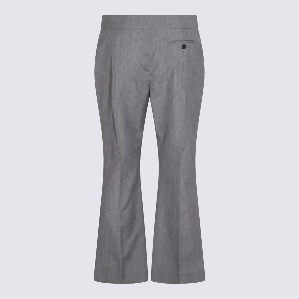 Shop Alexander Mcqueen Grey Wool Pants